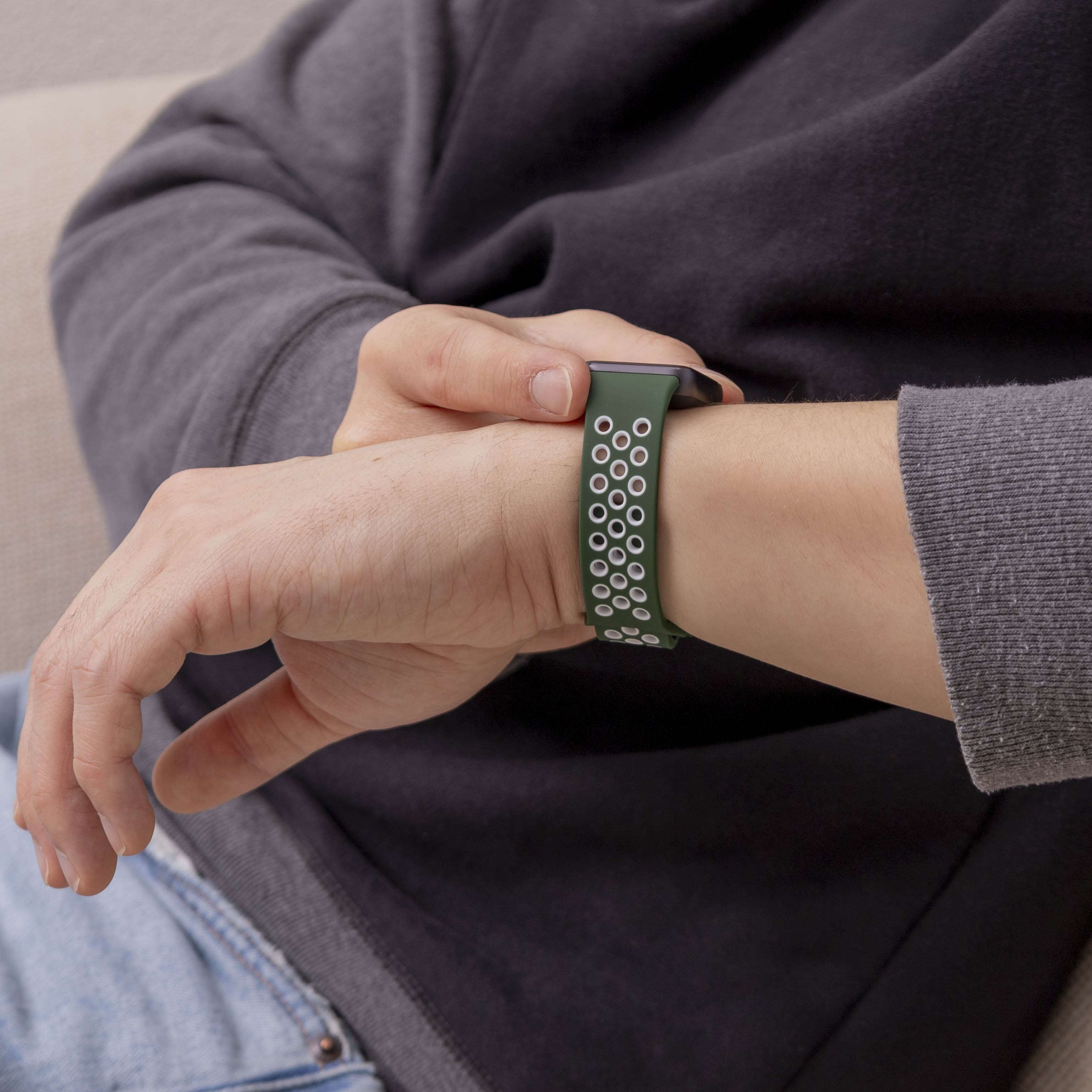 Samsung Galaxy Fit 3 sport bandje (groen/wit)