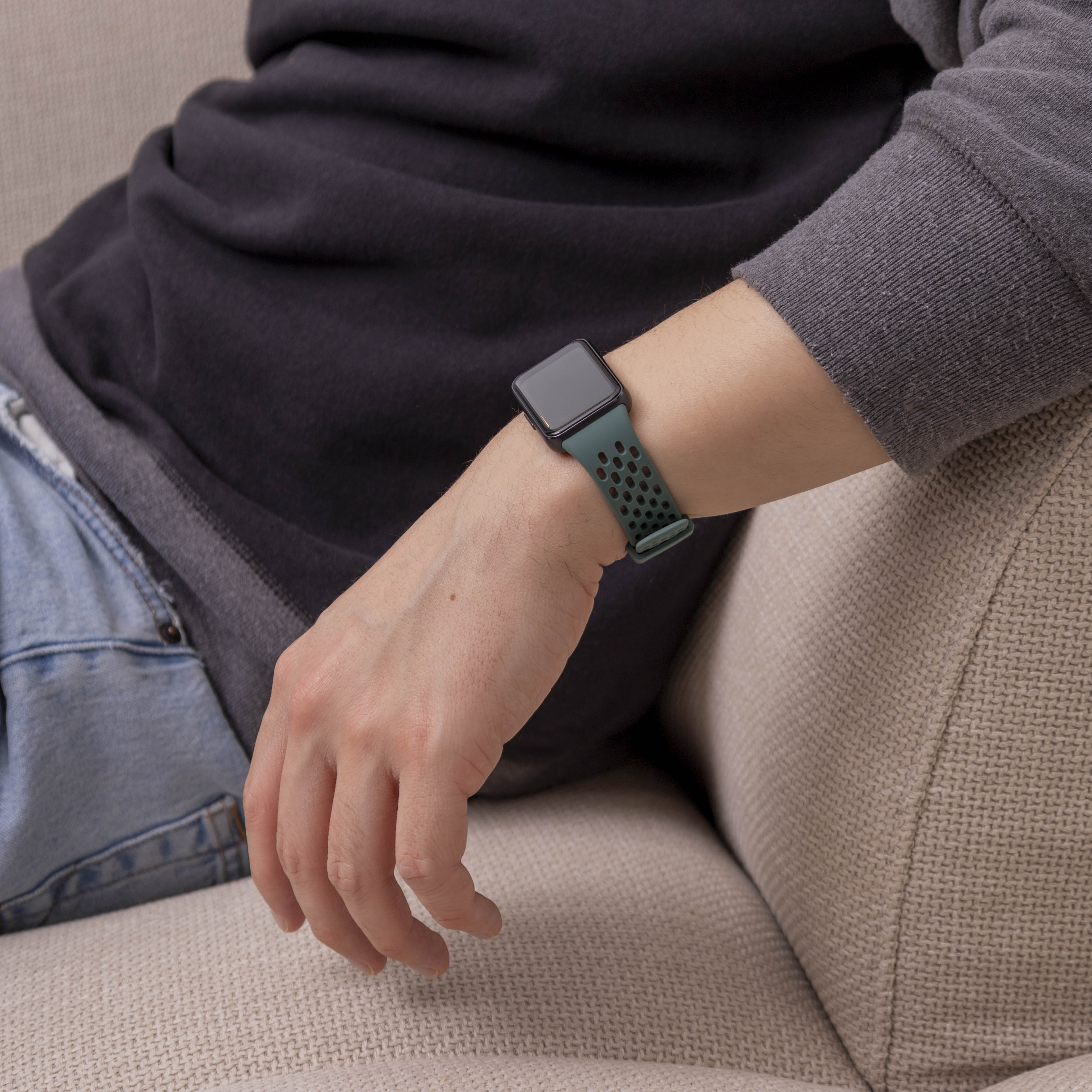 Samsung Galaxy Fit 3 ademend siliconen bandje (groen)