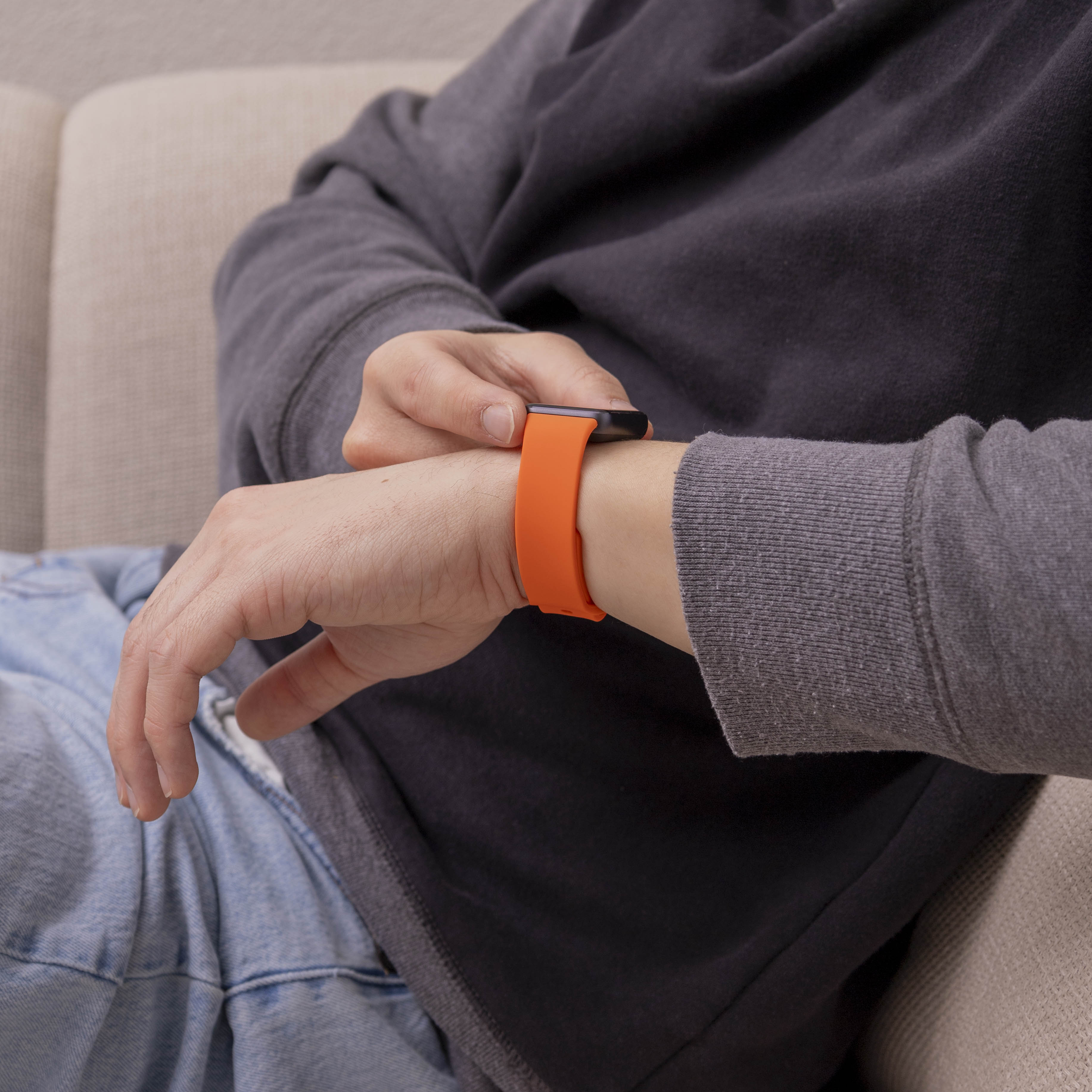 Samsung Galaxy Fit 3 siliconen bandje (oranje)