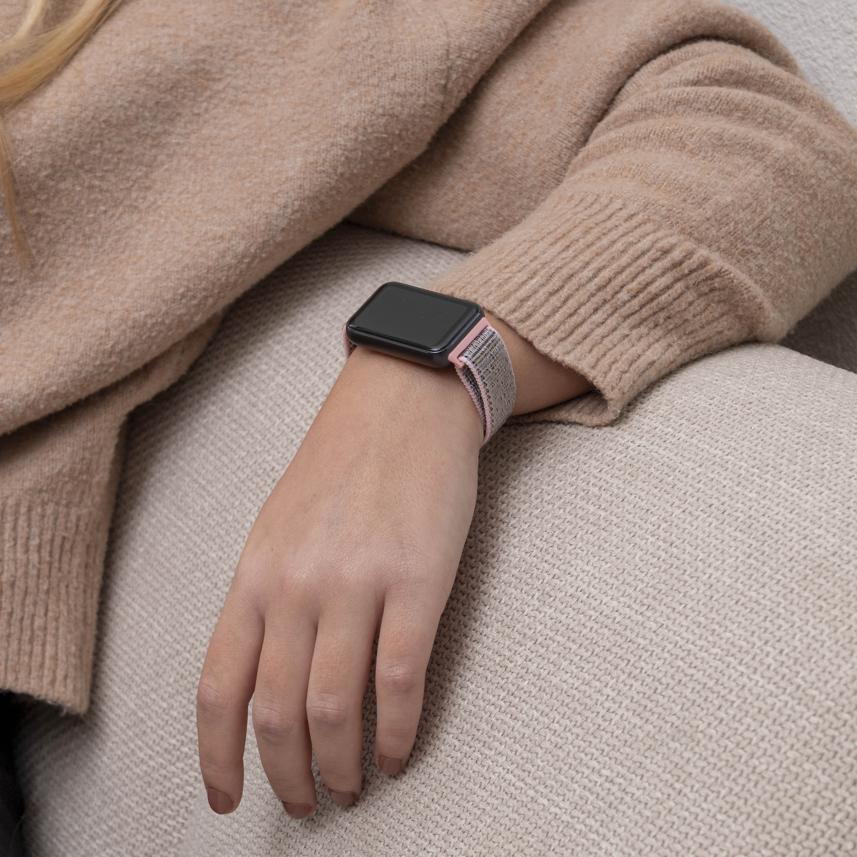 Samsung Galaxy Fit 3 nylon bandje (roze)