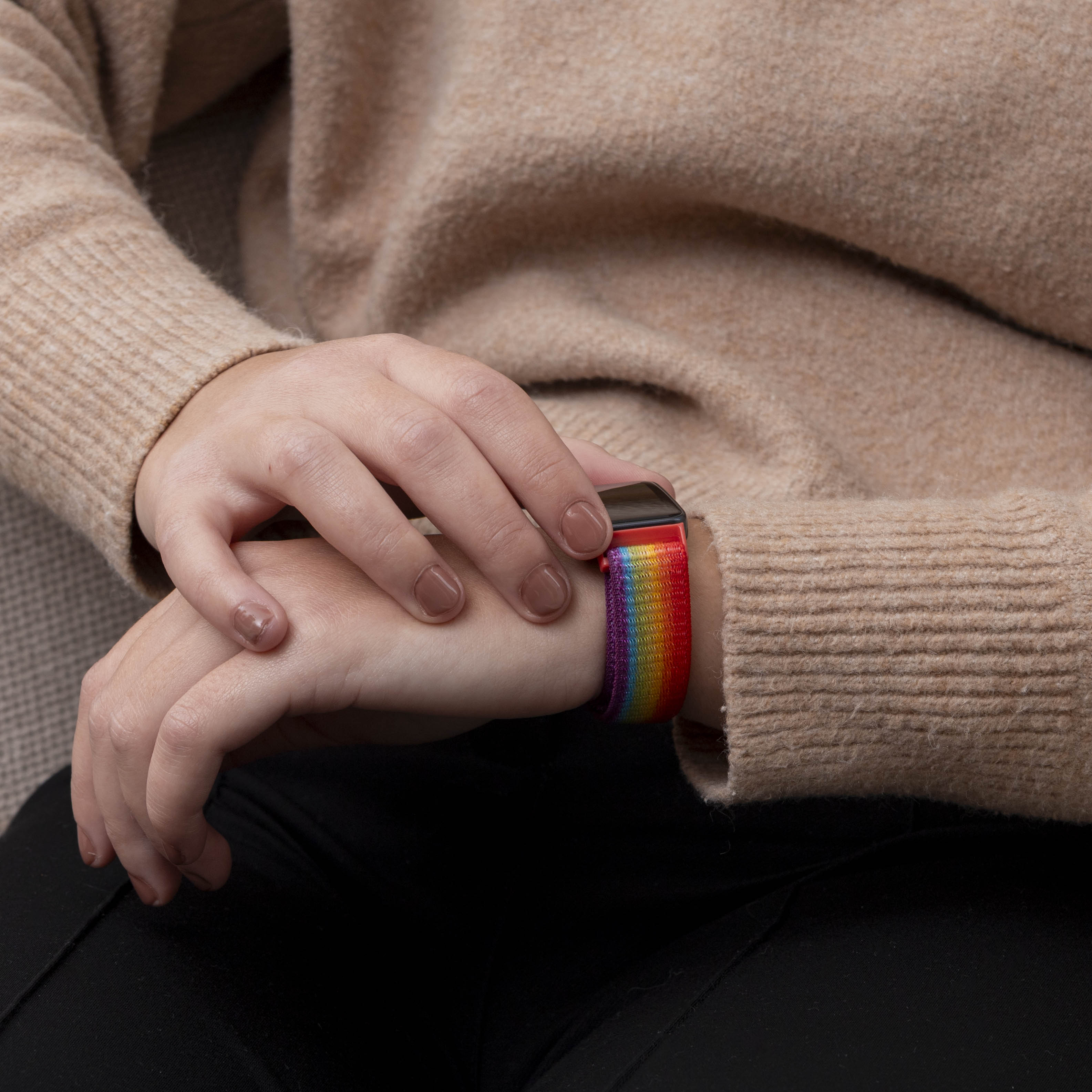 Huawei Band 9 nylon bandje (regenboog)
