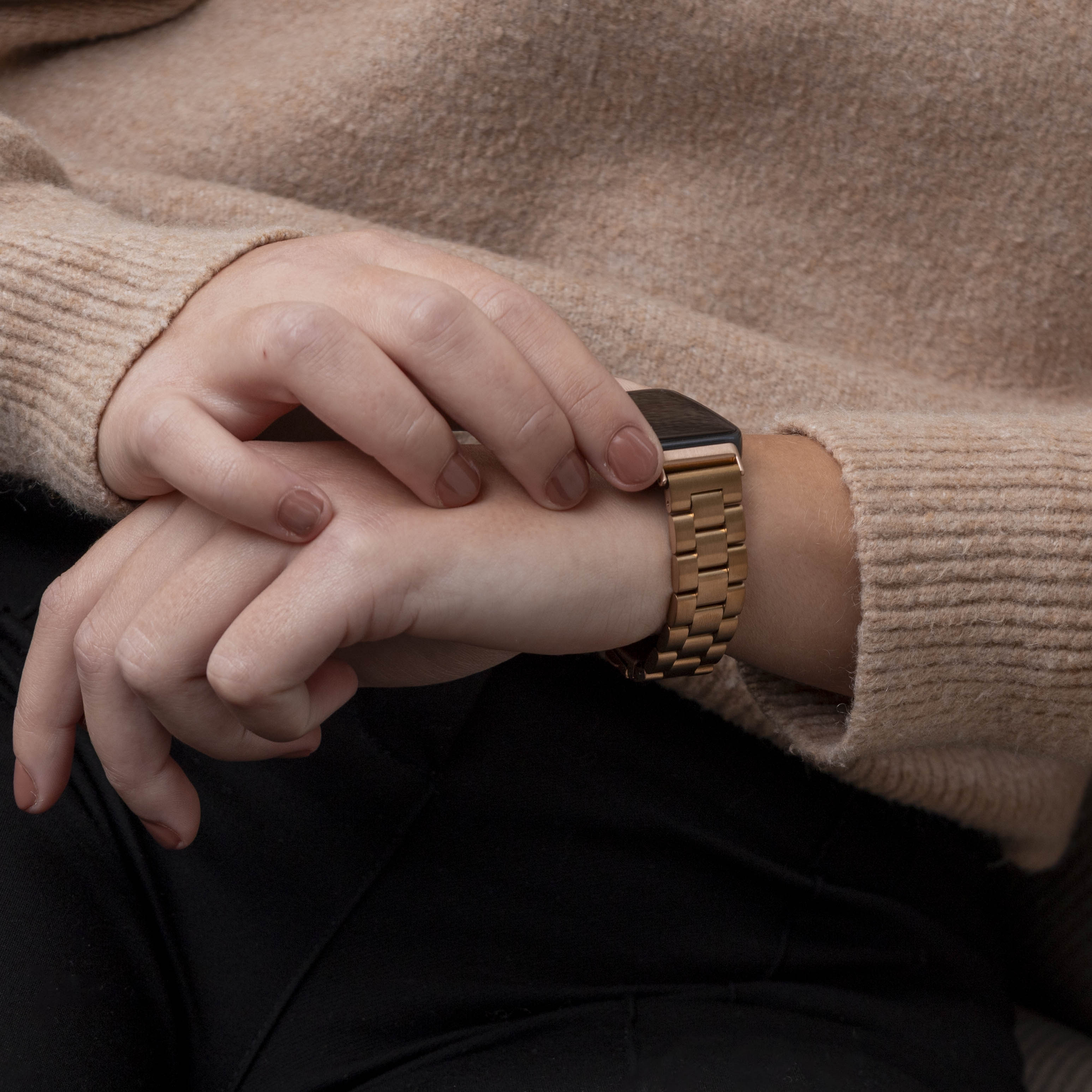 Huawei Band 9 stalen band (rosé goud)