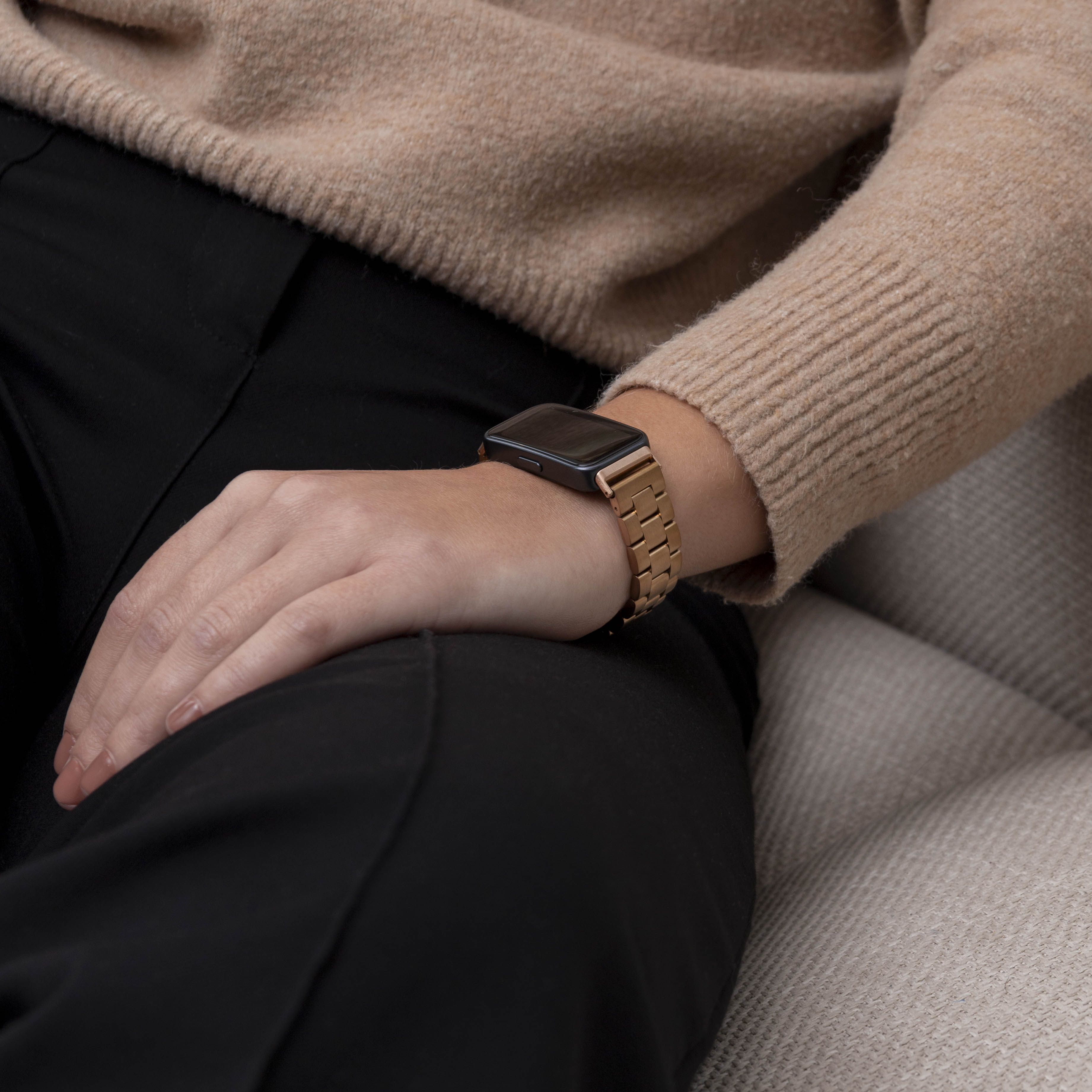 Huawei Band 9 stalen band (rosé goud)