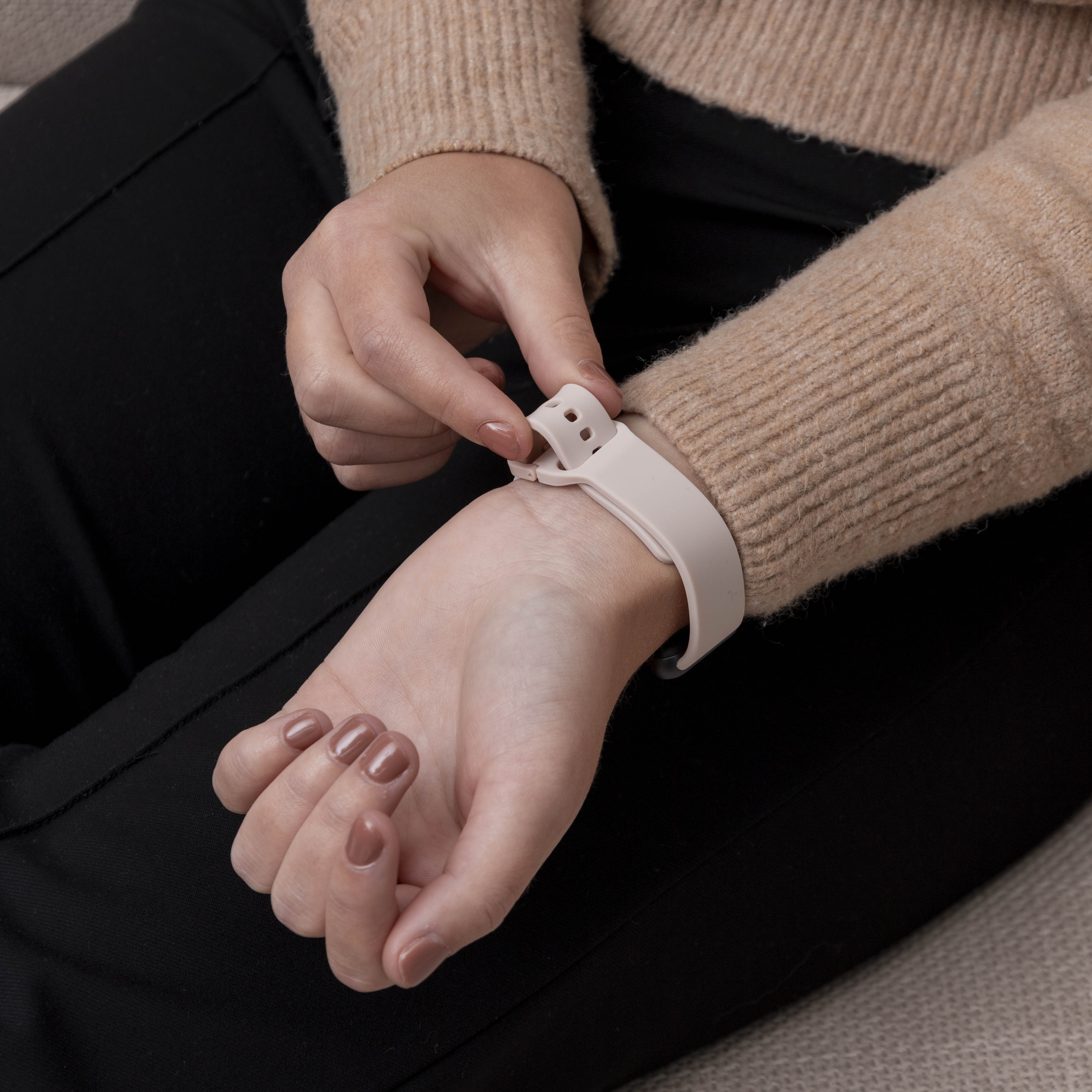 Samsung Galaxy Fit 3 siliconen bandje (roze)