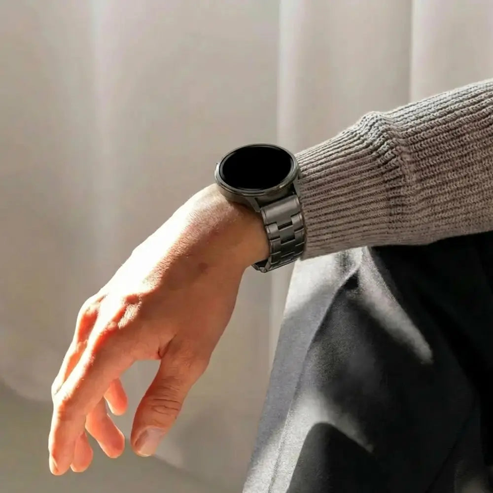 Bandz Garmin Fenix 8 - 47mm titanium schakel band (grijs)