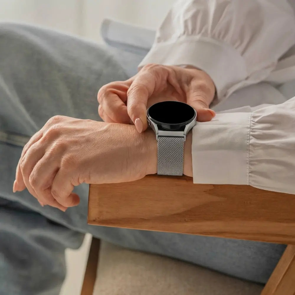 Bandz Garmin Forerunner 265 Milanese loop band (zilver)