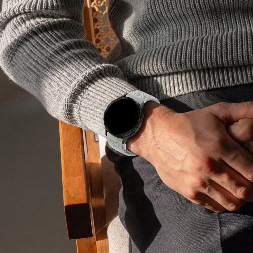 Bandz Garmin Venu 3 Braided Strap 'Parachute' (Light Grey)