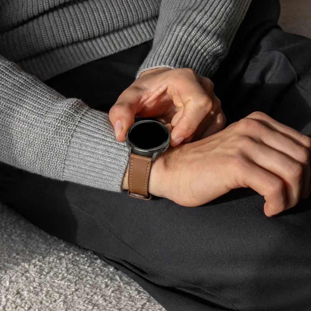 Bandz Garmin Forerunner 265 lederen band 'Deluxe' (bruin)