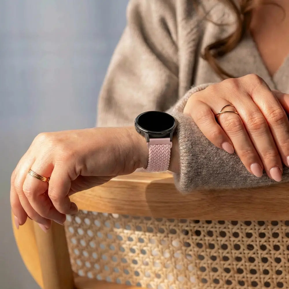 Bandz Garmin Approach S40 gevlochten band 'Parachute' (roze)