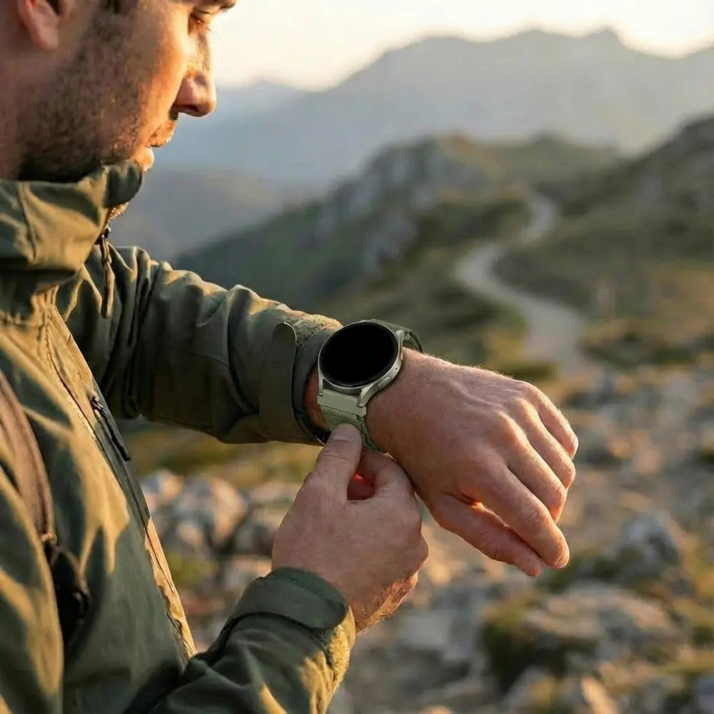 Bandz Samsung Galaxy Watch 5 - 44mm Alpine Nylon Strap (Olive)