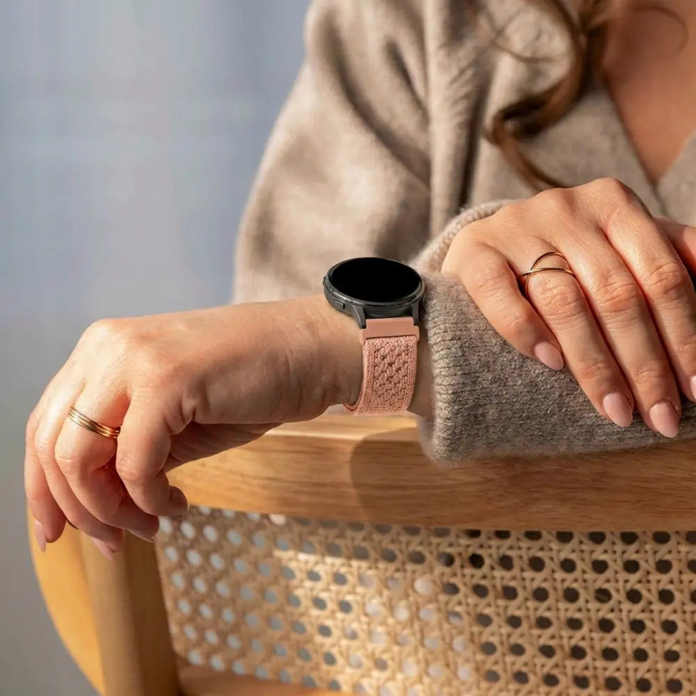 Bandz Samsung Galaxy Watch 7 - 44mm Vintage Nylon Strap (Antique Pink)