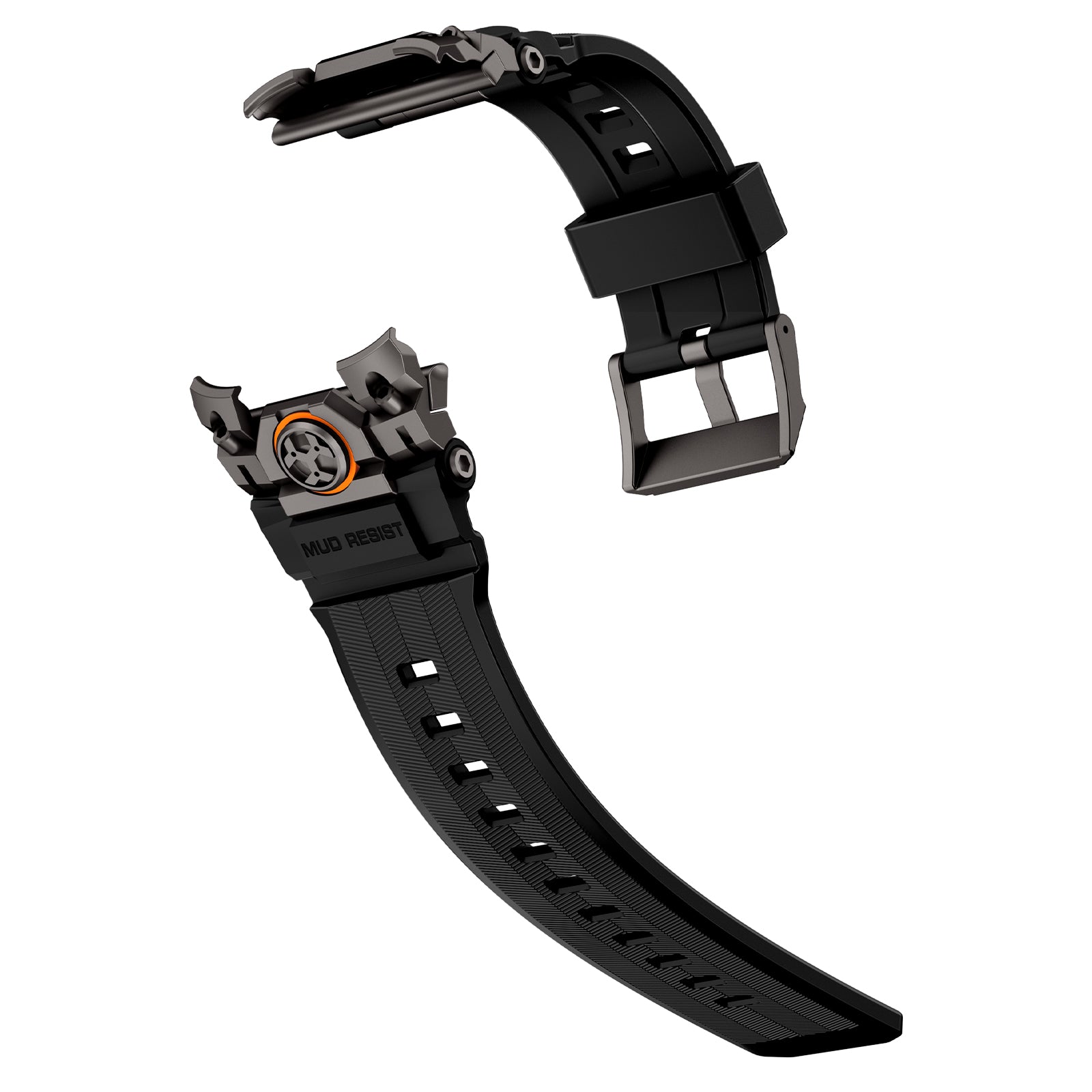 Apple Watch 'Four Claw' siliconen band (zwart)