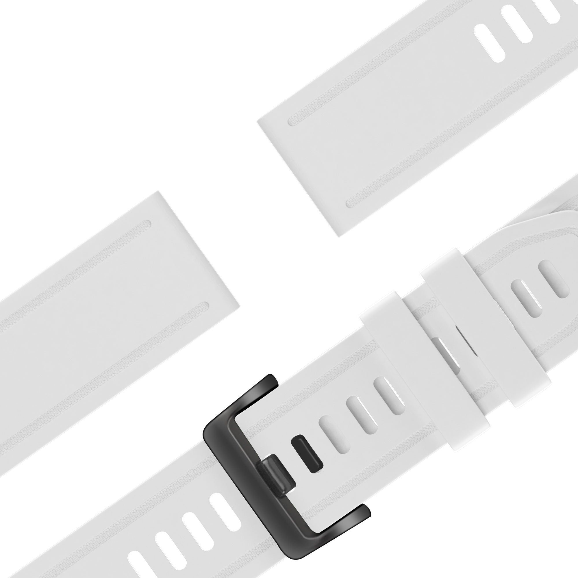 Bandz Garmin D2 Delta S Buckled Silicone Strap (White)