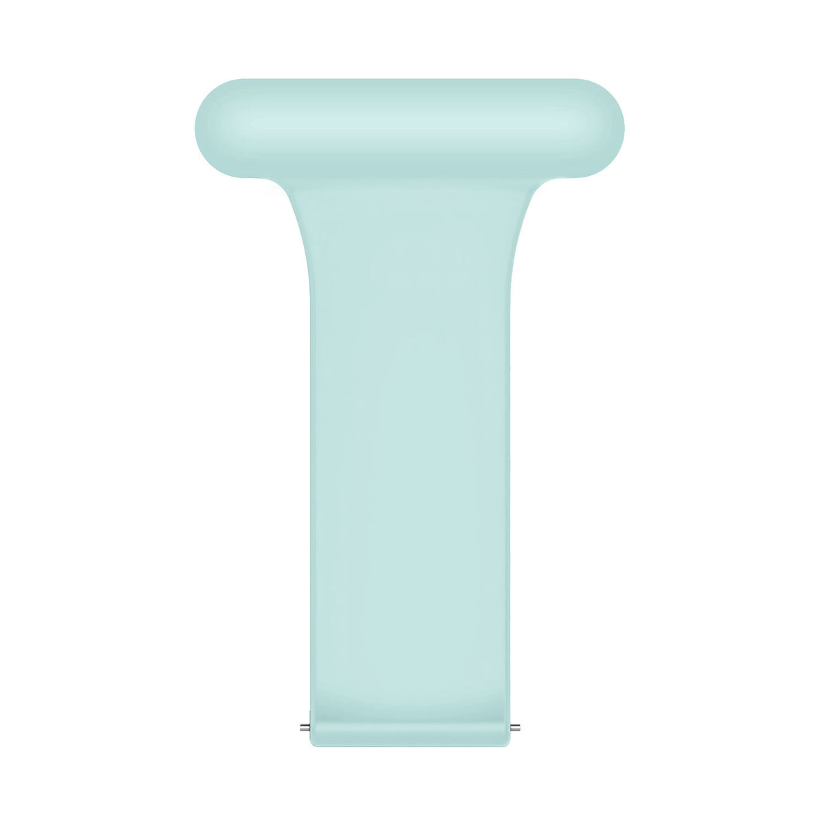 Silicone Nurse Fob, light green, laid flat, separate parts, direct top view