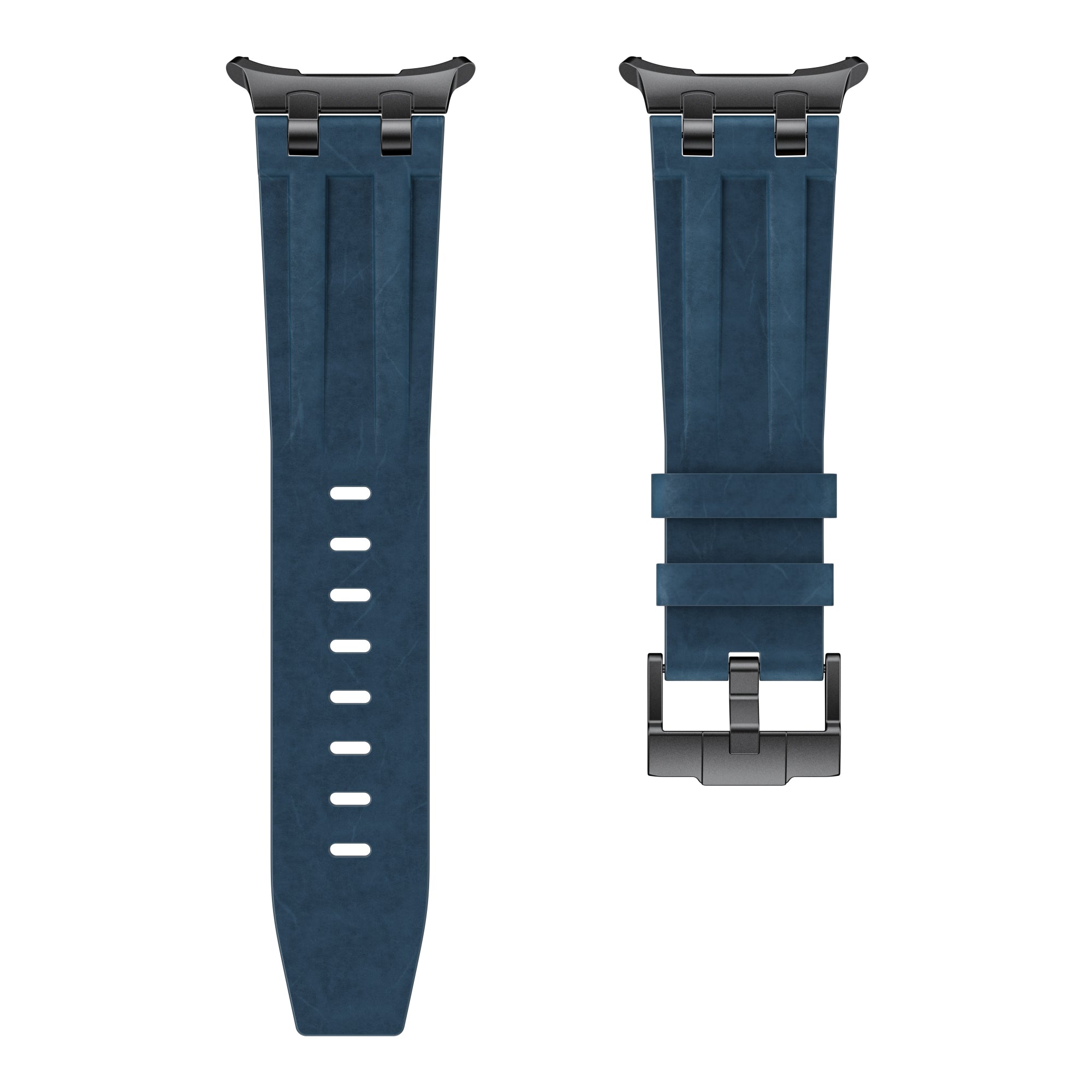 Samsung Galaxy Watch Ultra solide lederen band (donkerblauw)