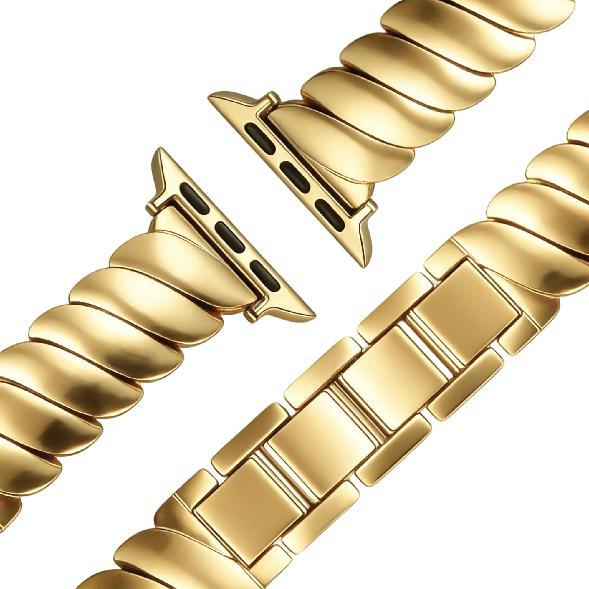 Bandz Apple Watch luxe metalen band 'Twisted' (goud)