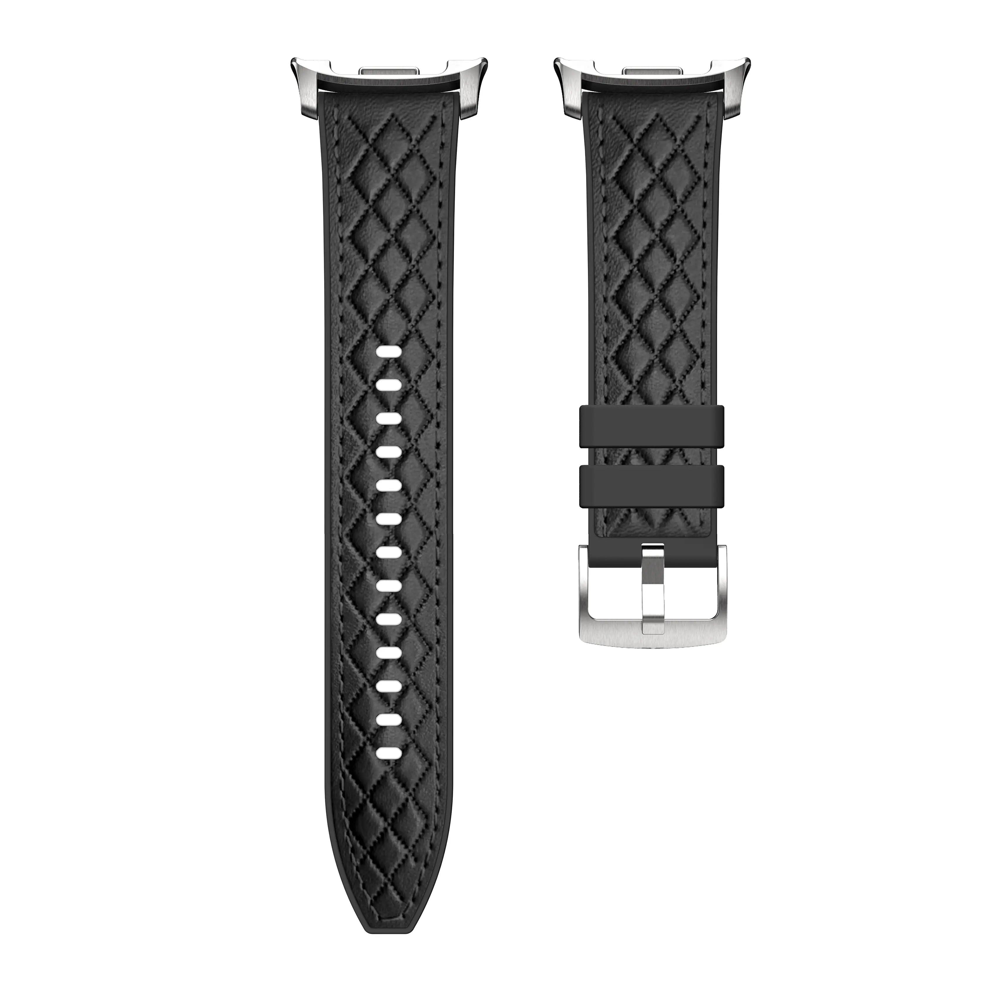 Samsung Galaxy Watch 9 - 40mm diamond hybrid leren band (zwart)