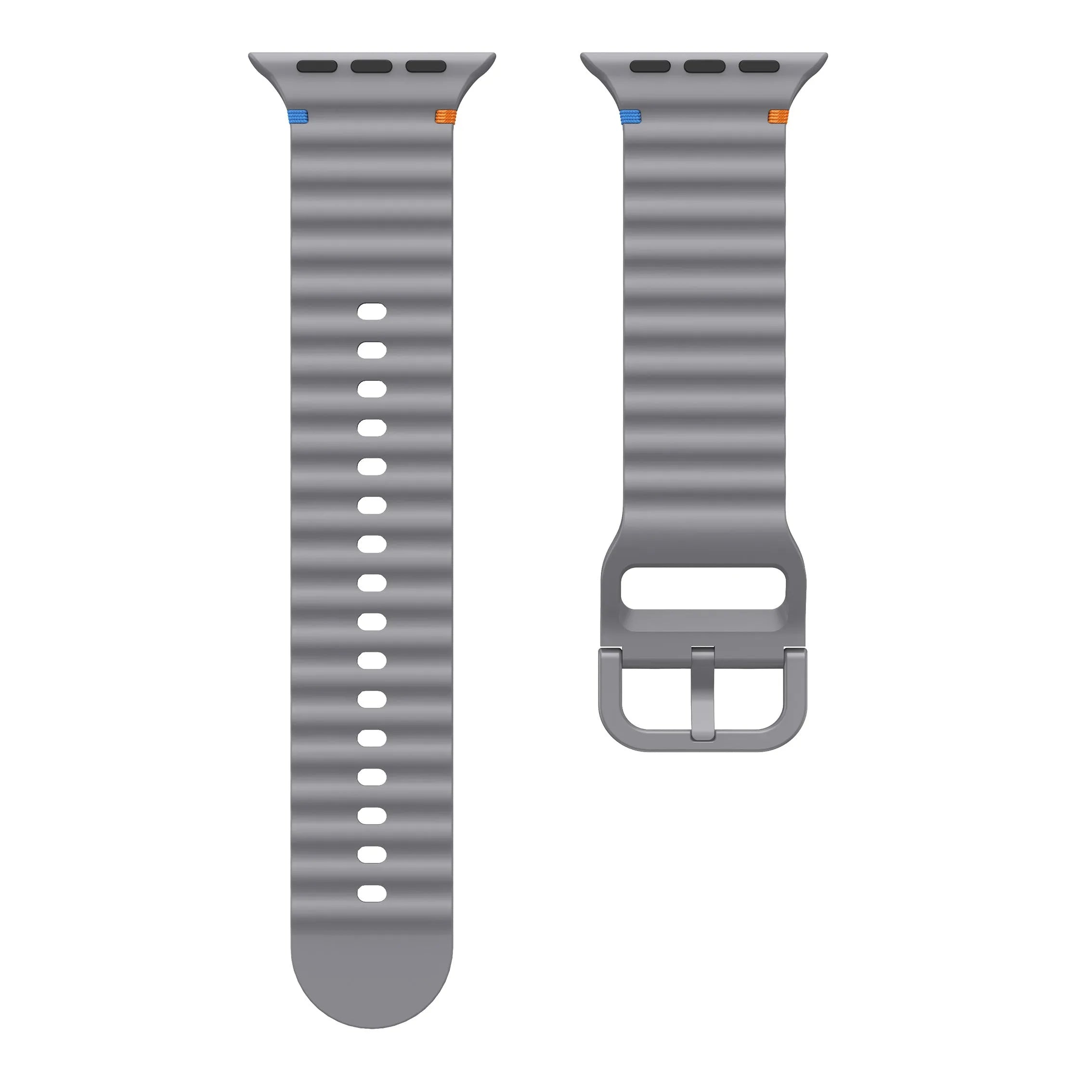 Apple Watch Wave siliconen bandje (donkergrijs)