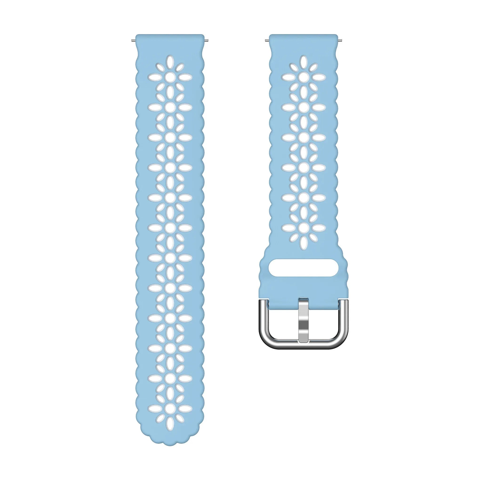 Amazfit GTR Mini siliconen bandje met patroon (lichtblauw/wit)