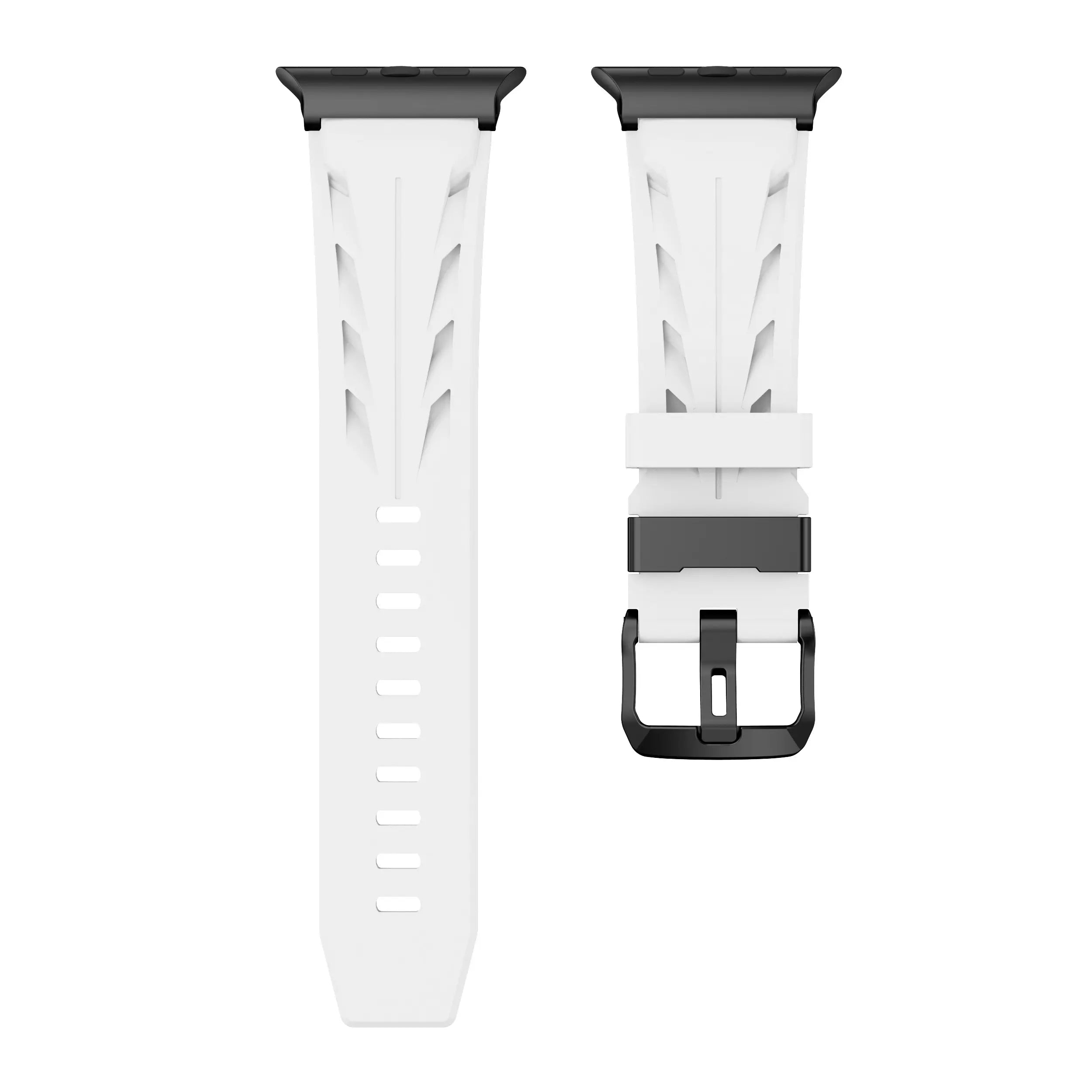 Apple Watch race siliconen band (wit)