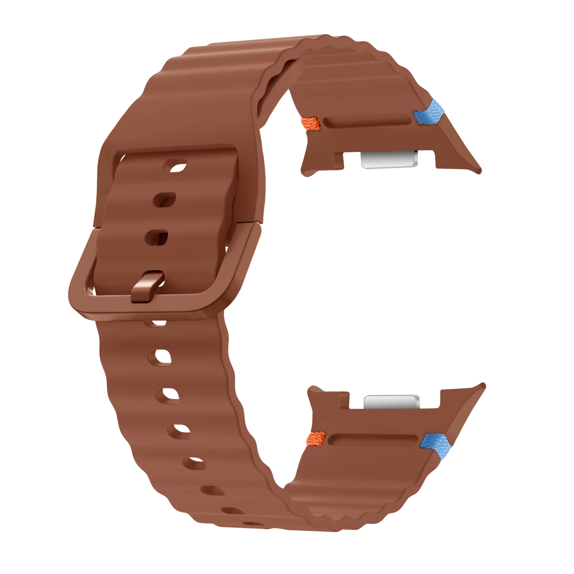 Samsung Galaxy Watch 8 - 44mm wave siliconen bandje (bruin)