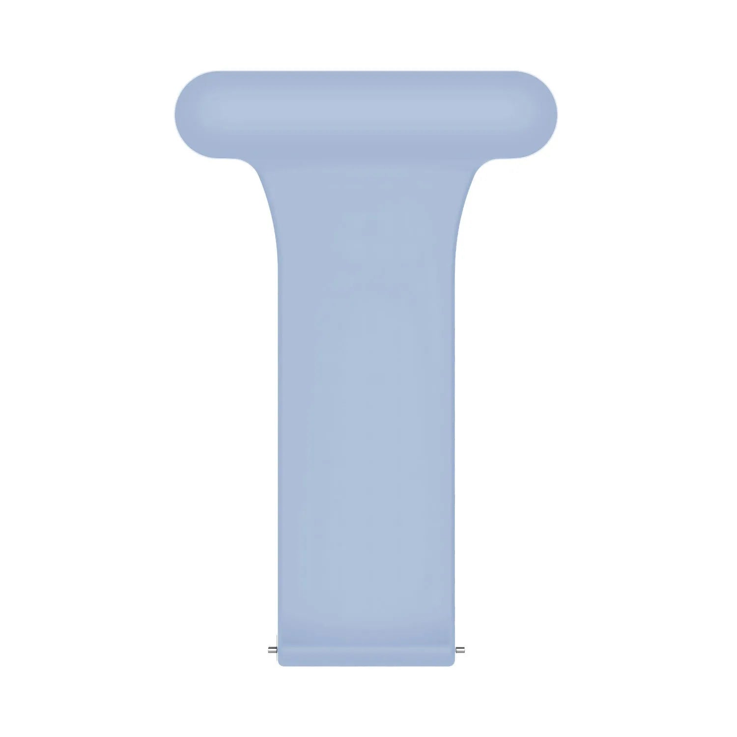 Silicone Nurse Fob, light blue, laid flat, joined, direct top view