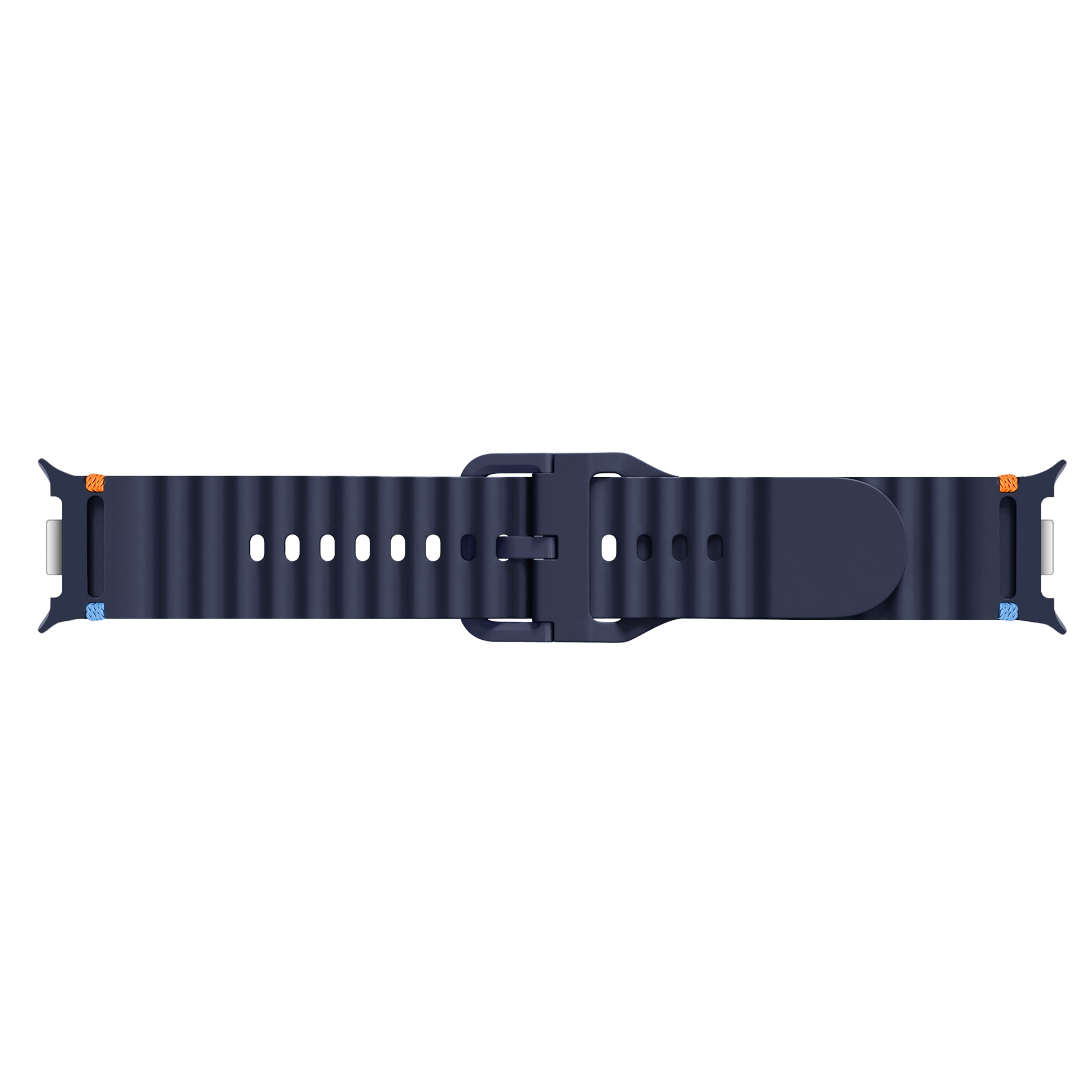 Samsung Galaxy Watch 8 - 44mm wave siliconen bandje (donkerblauw)