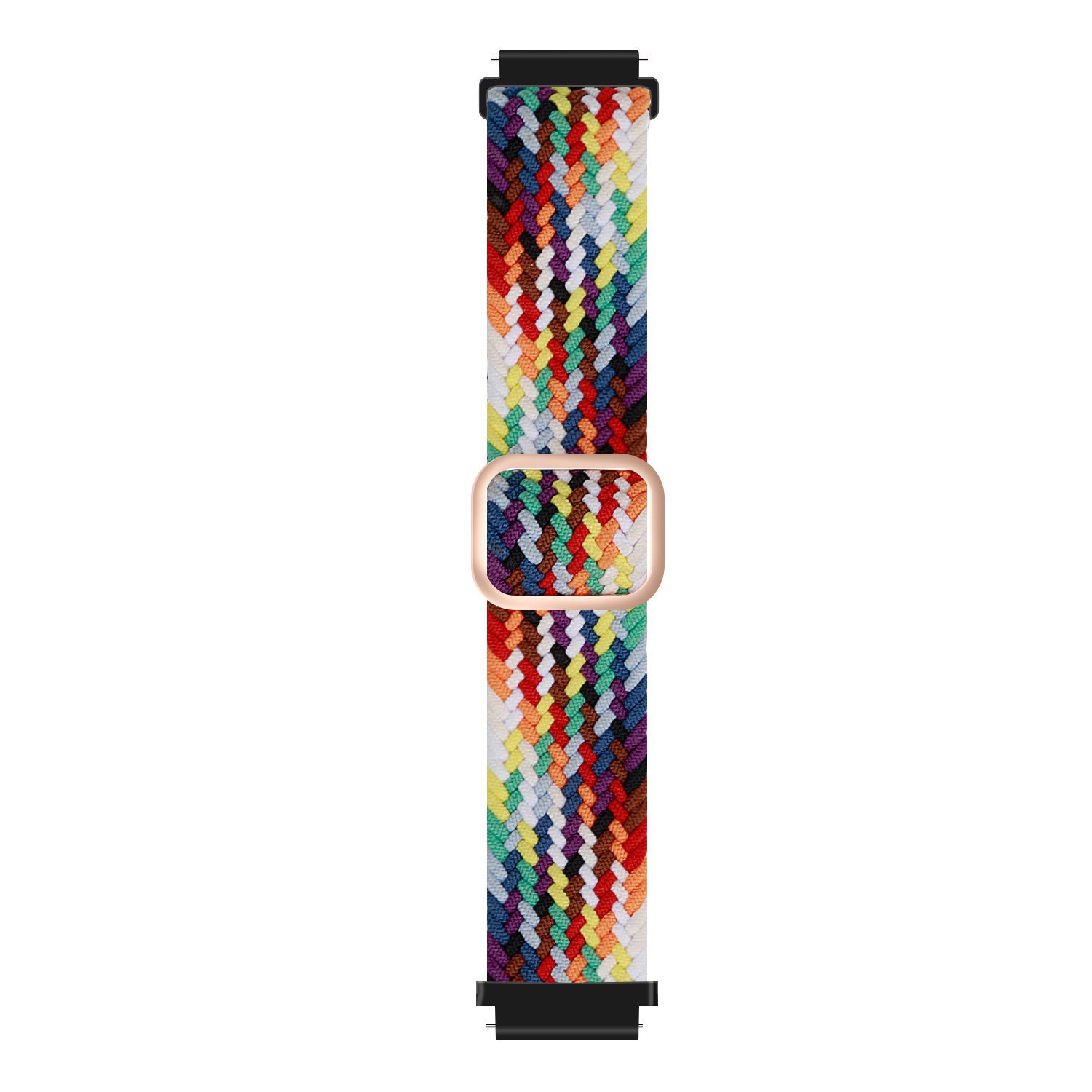 Geweven nylon bandje 20mm - universeel - regenboog