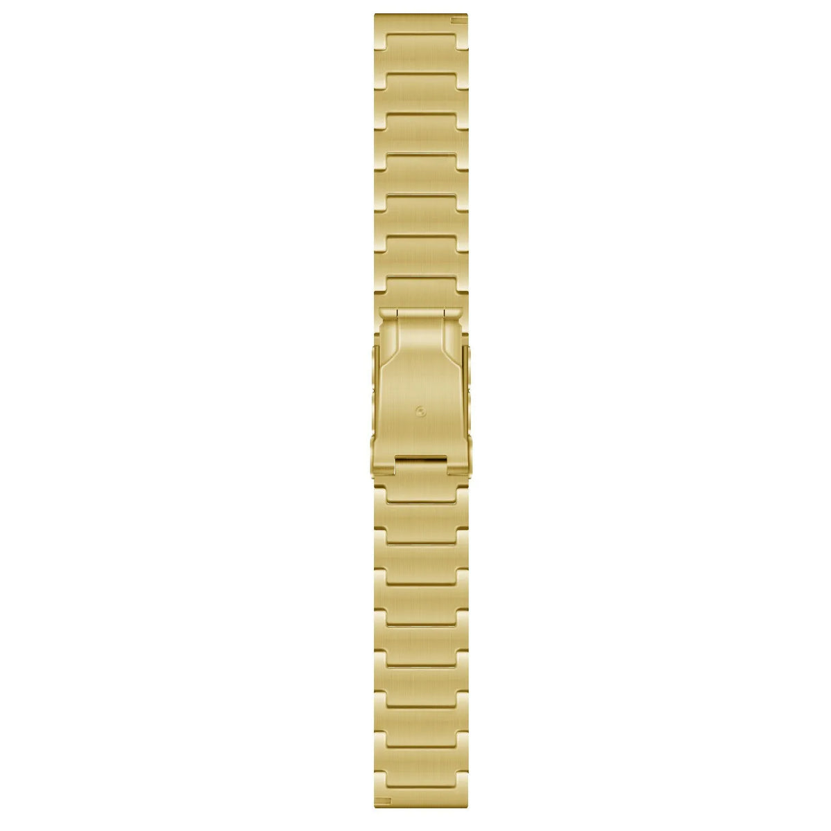 Titanium Strap, gold, laid flat, joined, direct top view