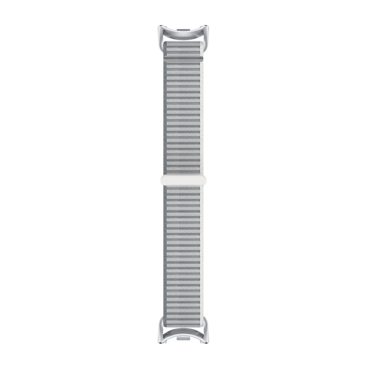 Modern Nylon Strap, grey, laid flat, joined, direct top view