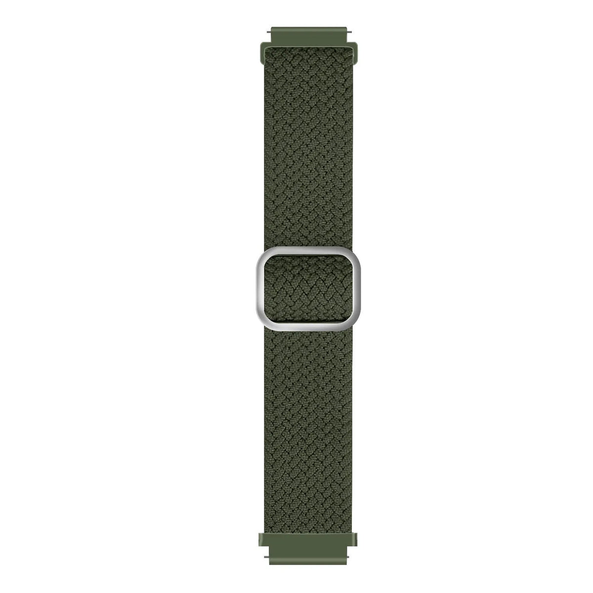 Nylon Adjustable Braided Strap, green, laid flat, joined, direct top view