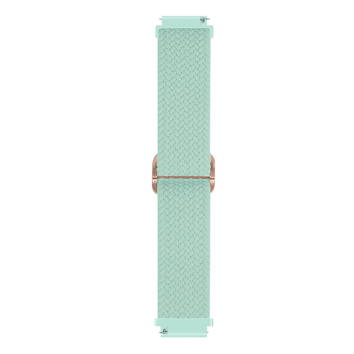 Nylon Adjustable Braided Strap, turquoise, laid flat, joined, direct top view