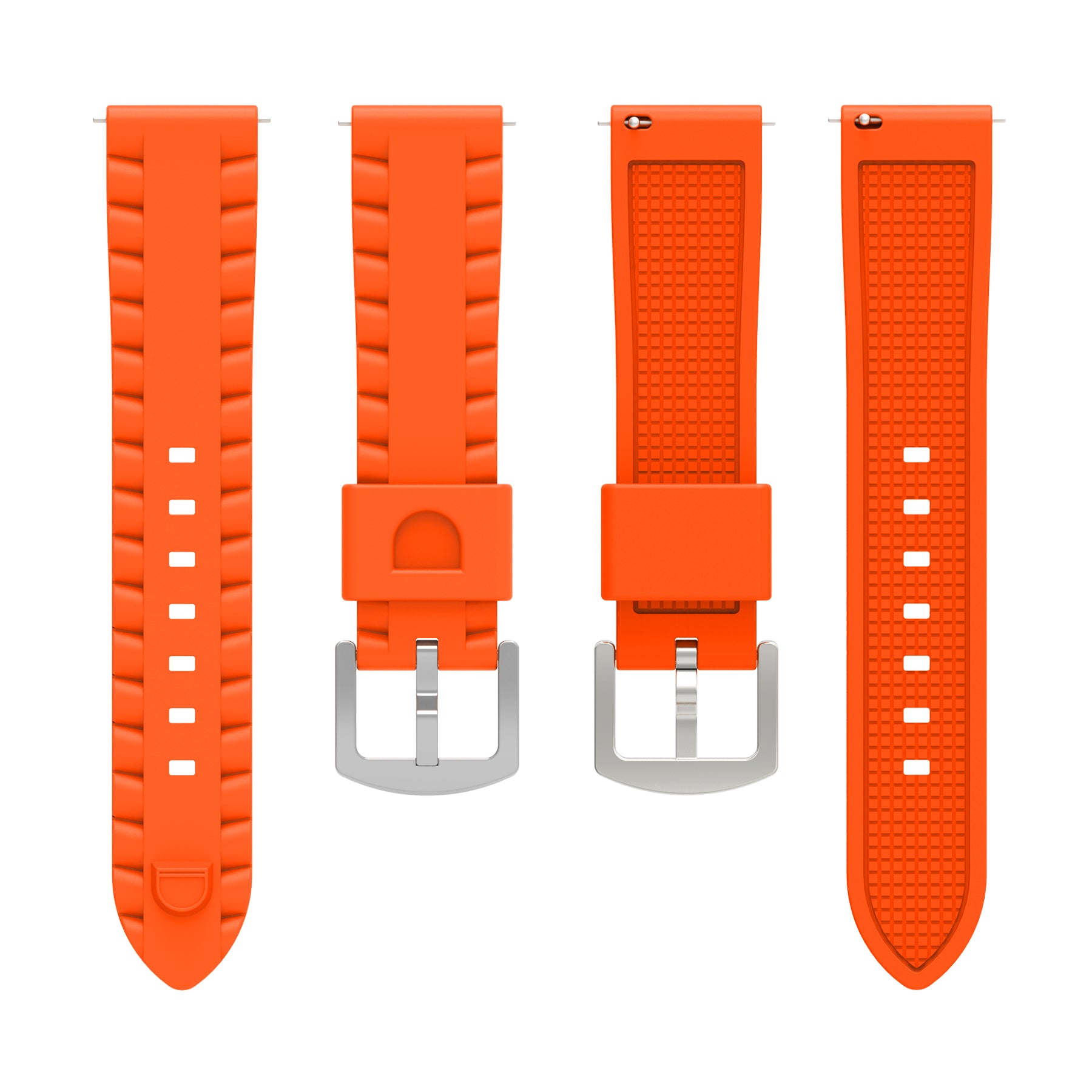 Coros Apex 4 - 46mm Wave Silicone Strap (Orange)