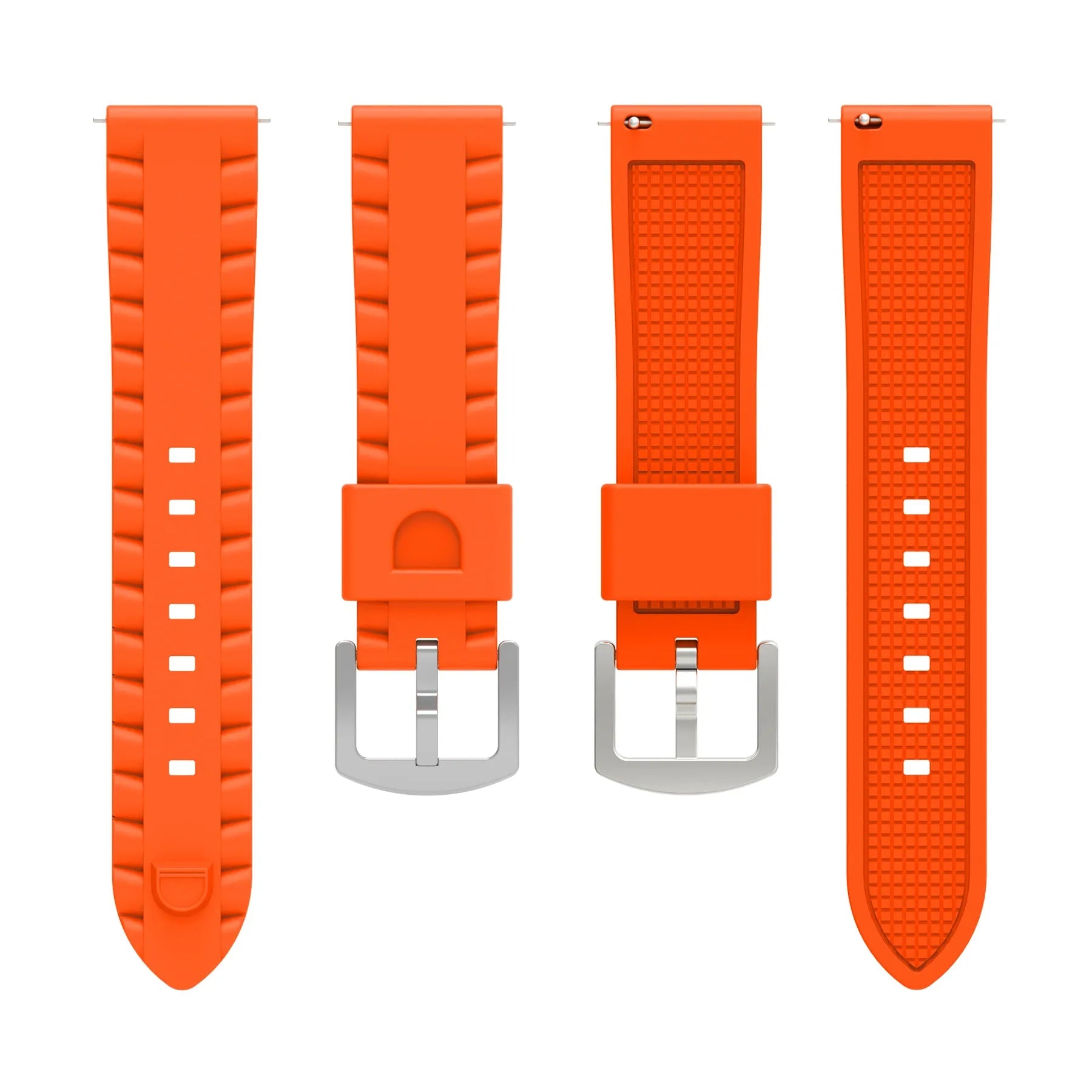 Coros Apex 4 - 46mm wave siliconen bandje (oranje)
