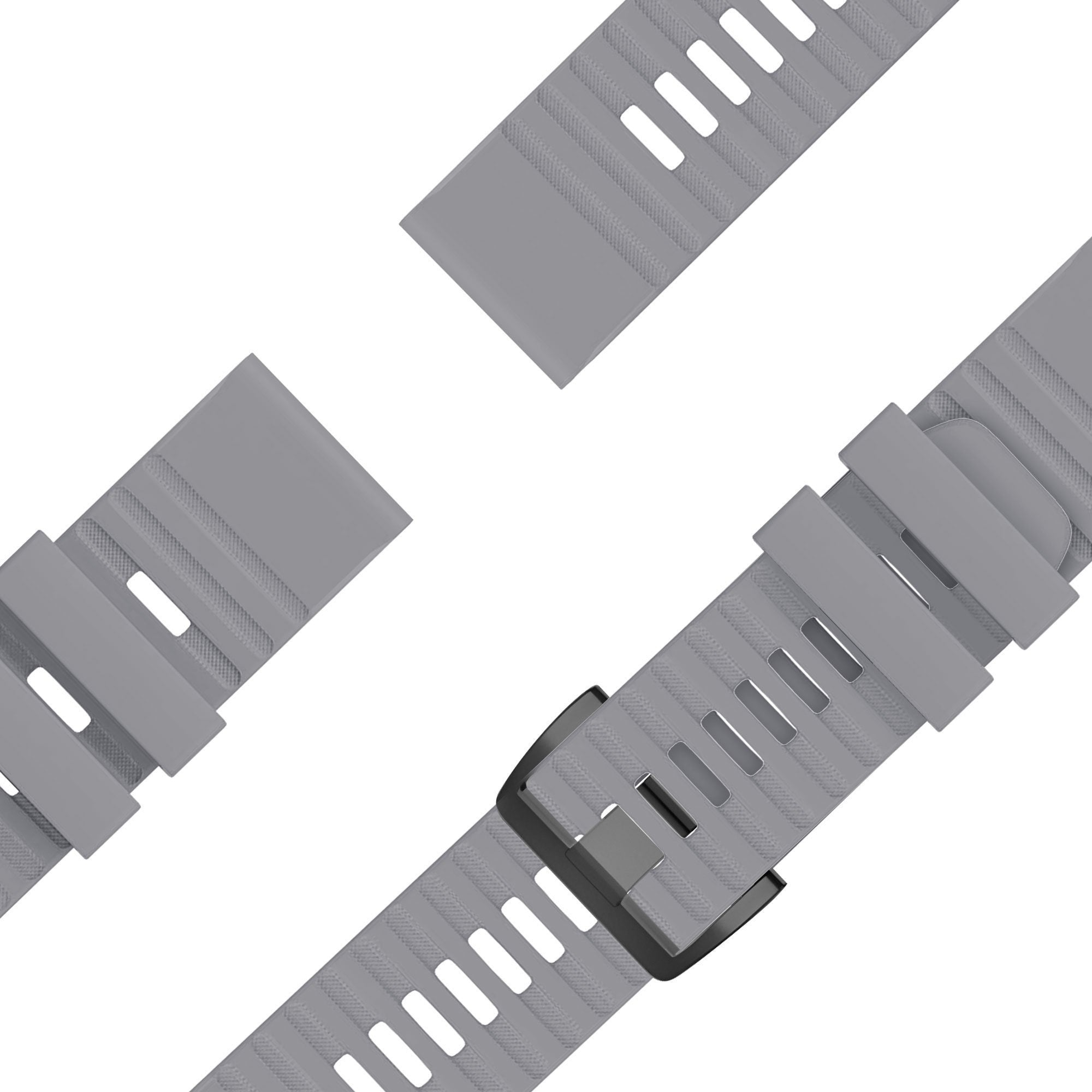 Bandz Garmin Tactix 8 - 47mm siliconen band met gesp (grijs)