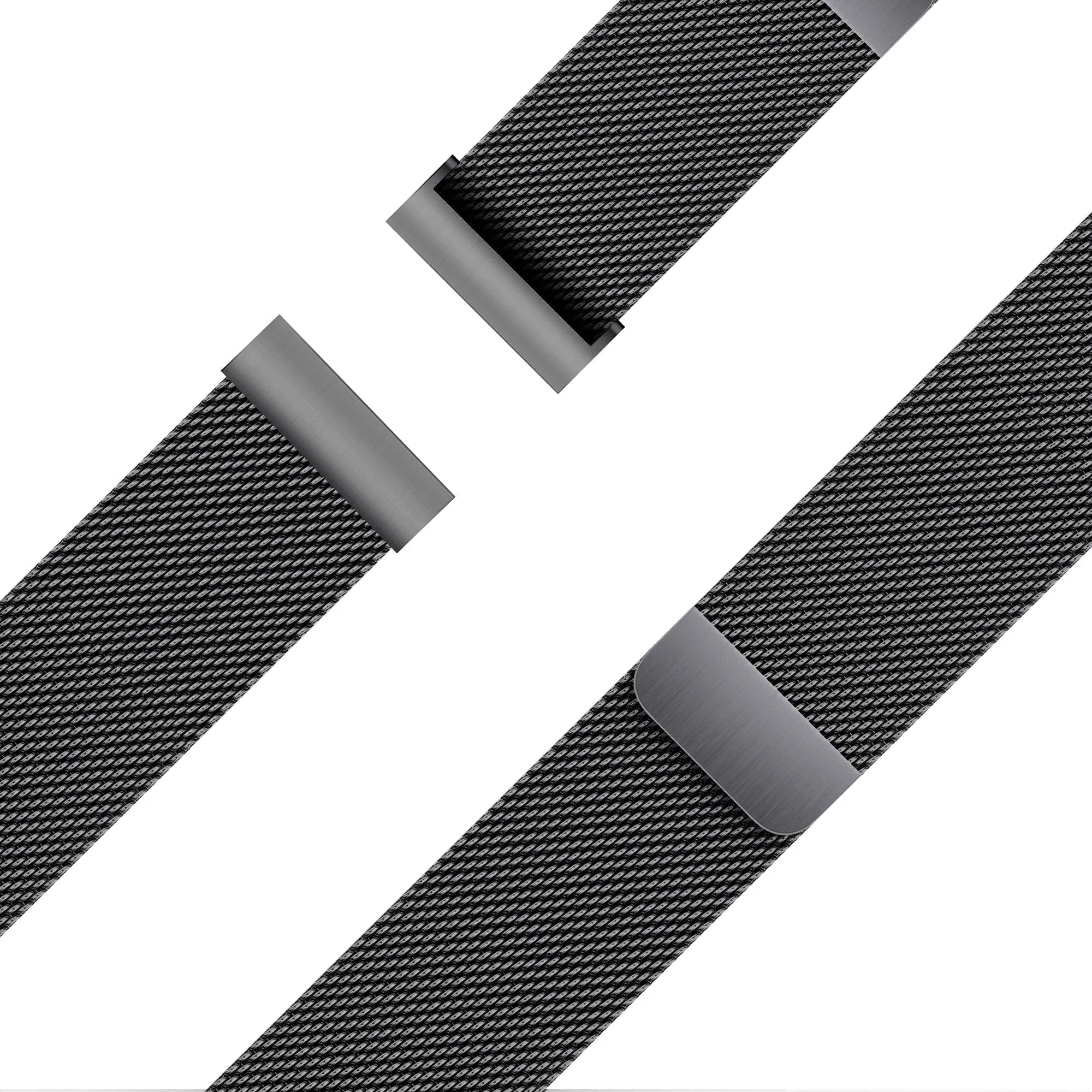 Bandz Garmin Forerunner 265s Milanese loop band (zwart)