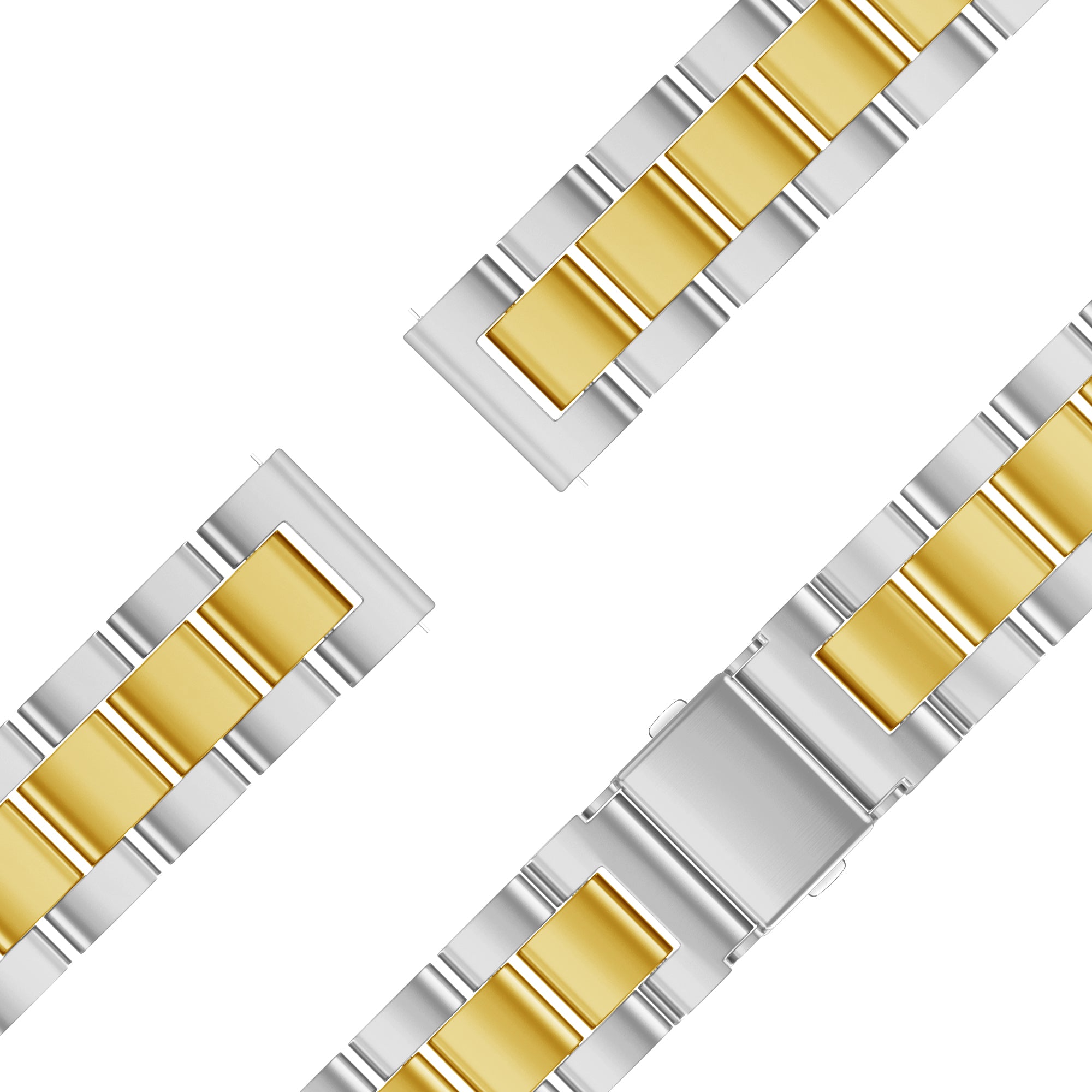 Bandz Garmin Lily 2 Steel Strap 'Classic' (Silver/Gold)