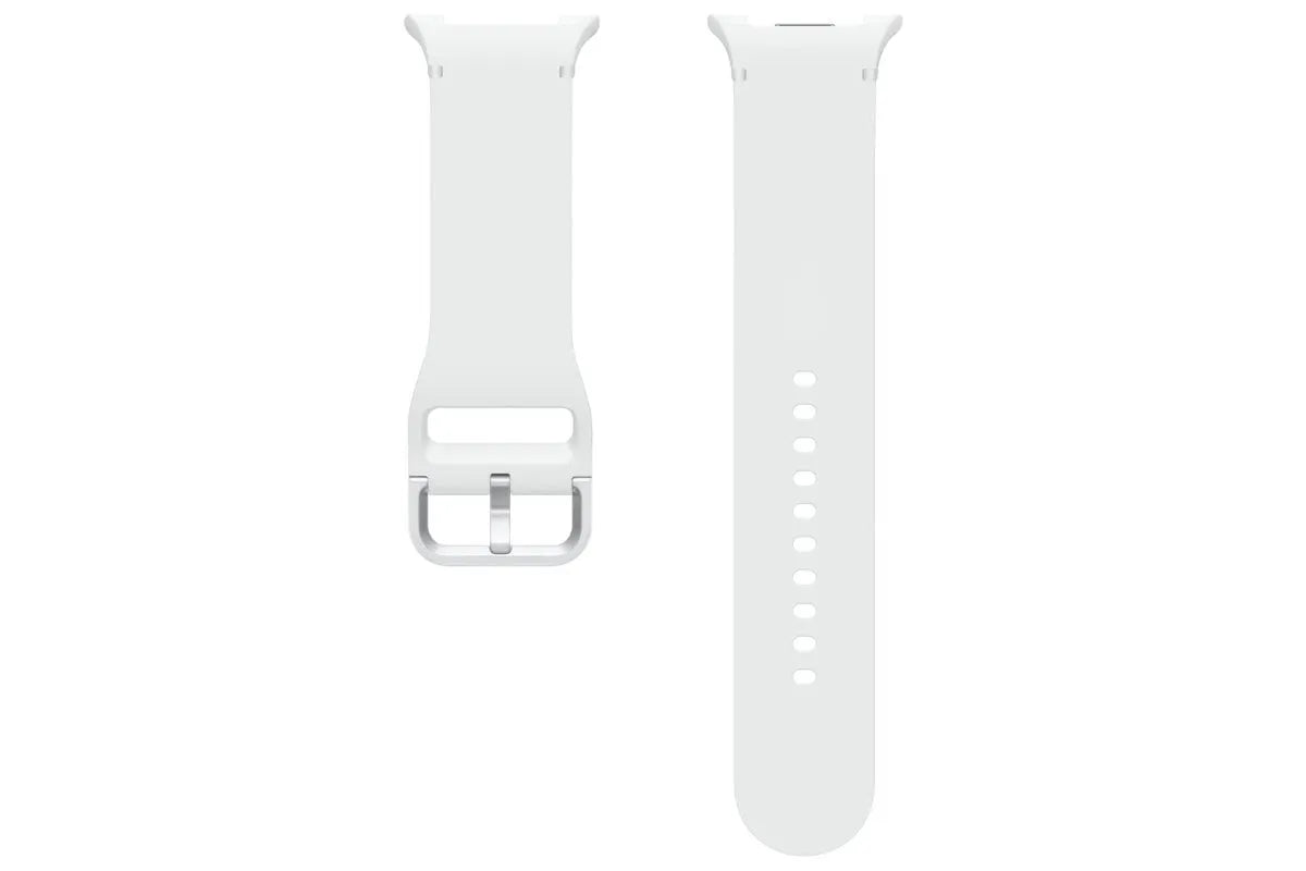 Silicone Sport Strap, laid flat, separate parts, top and underside view