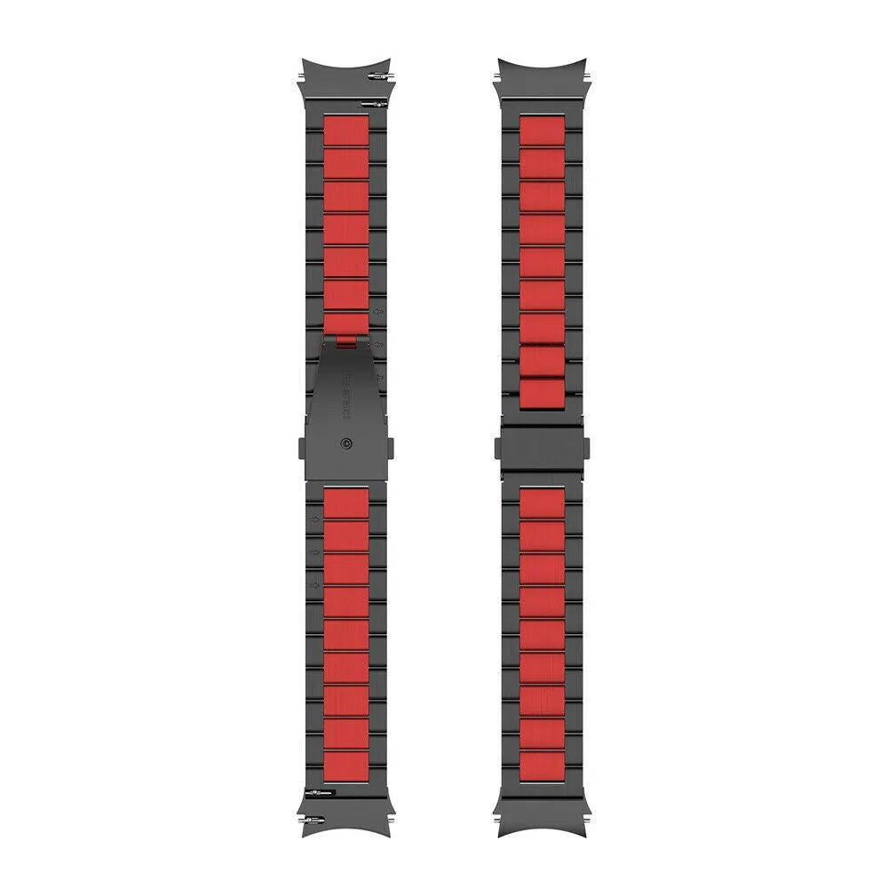 Steel Strap, laid flat, separate parts, top and underside view