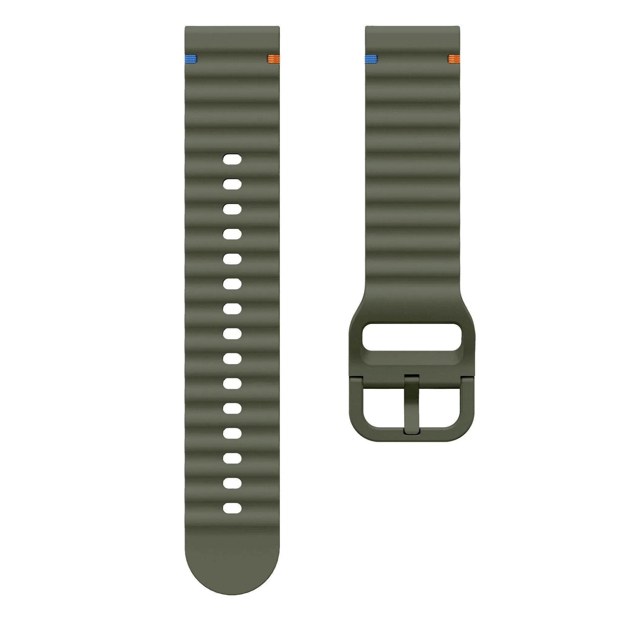 Amazfit Balance 2 wave siliconen bandje (legergroen)