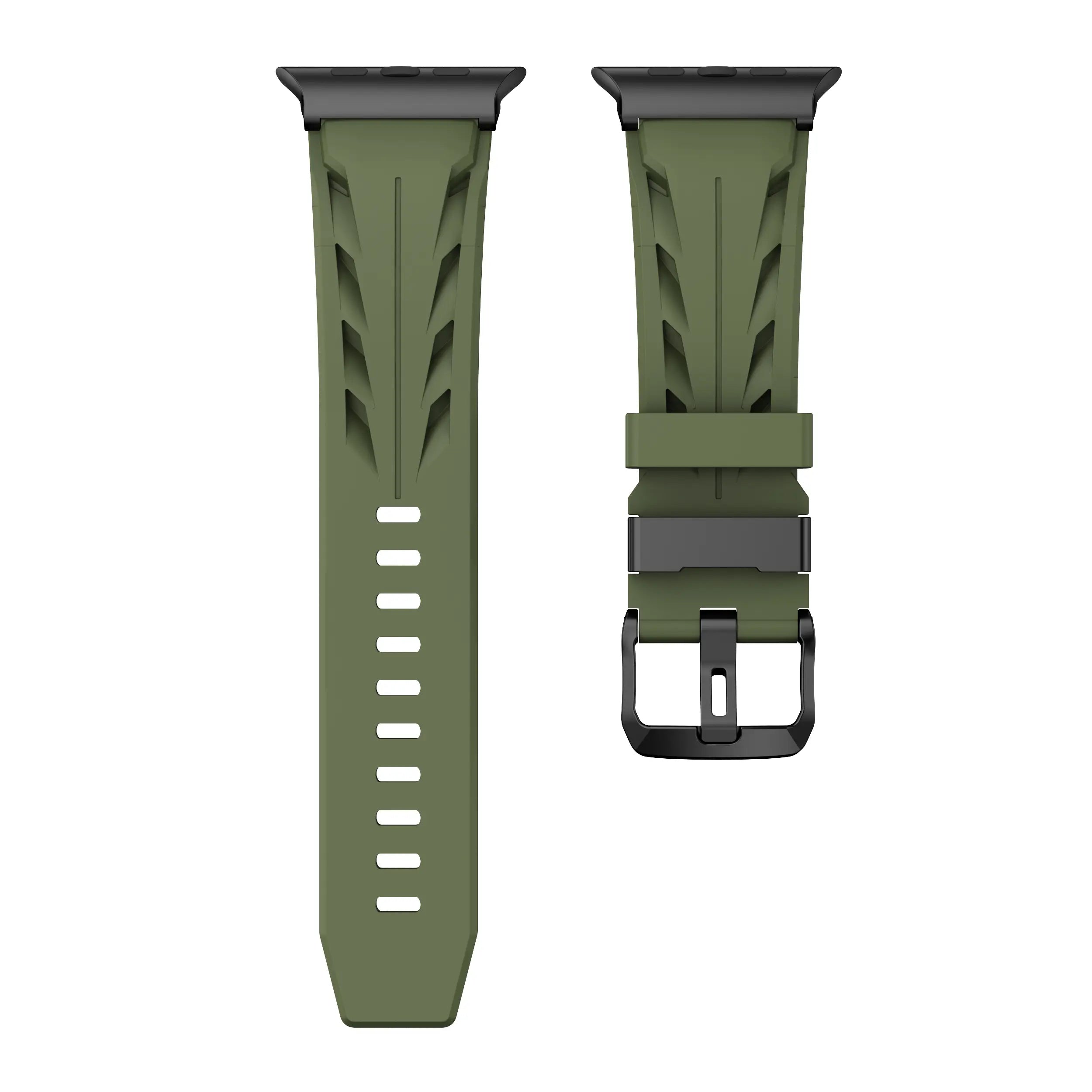 Apple Watch race siliconen band (legergroen)