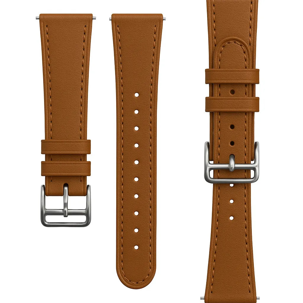 Samsung Galaxy Watch 4 Classic 42mm leren bandje (strak bruin)