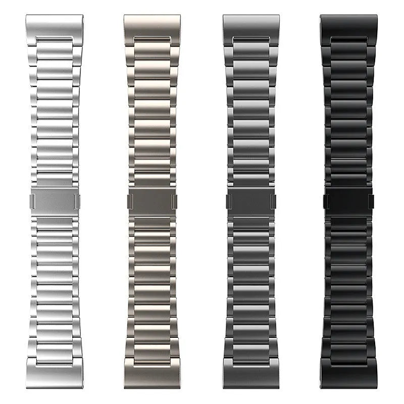 Magnetic Titanium Strap, laid flat, separate parts, top and underside view