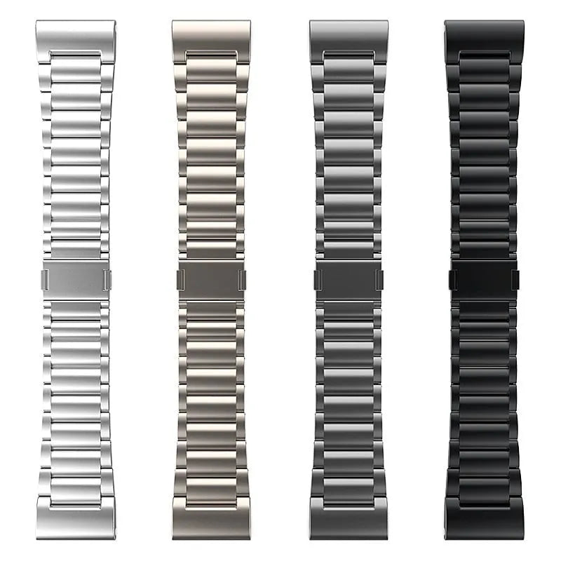 Magnetic Titanium Strap, laid flat, separate parts, top and underside view