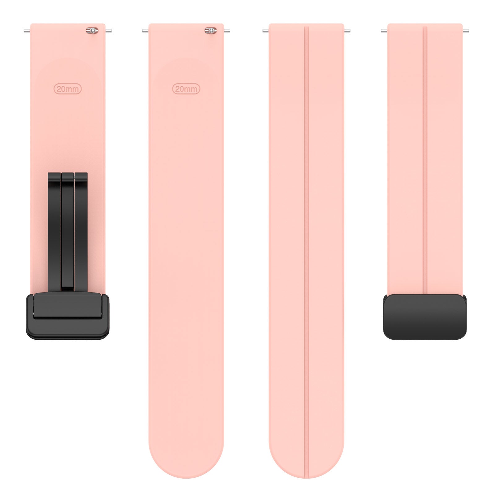 Withings ScanWatch 2 - 42mm D-buckle siliconen bandje (roze)