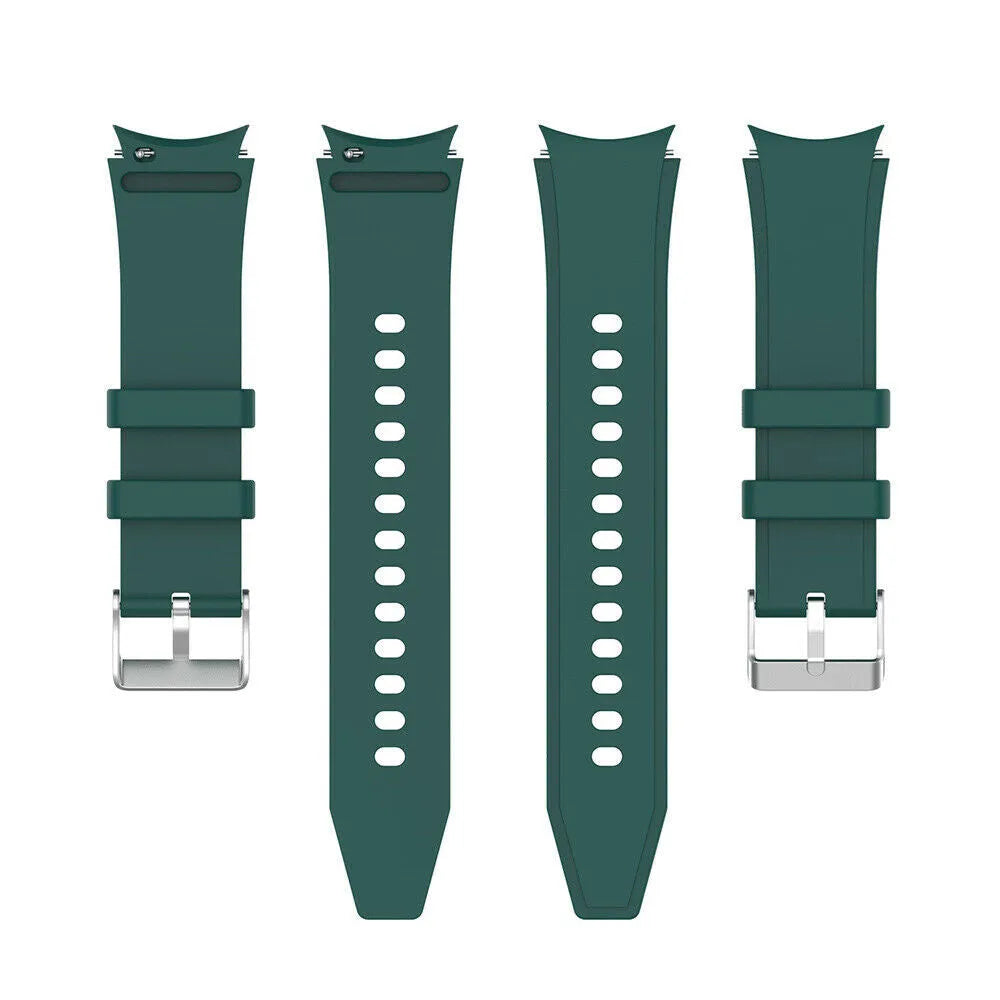 Silicone Strap 'Perfect Fit', laid flat, separate parts, top and underside view