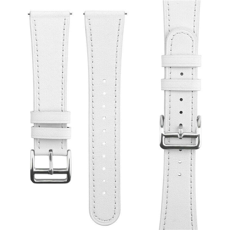 Lederen horlogeband 20mm - universeel - wit