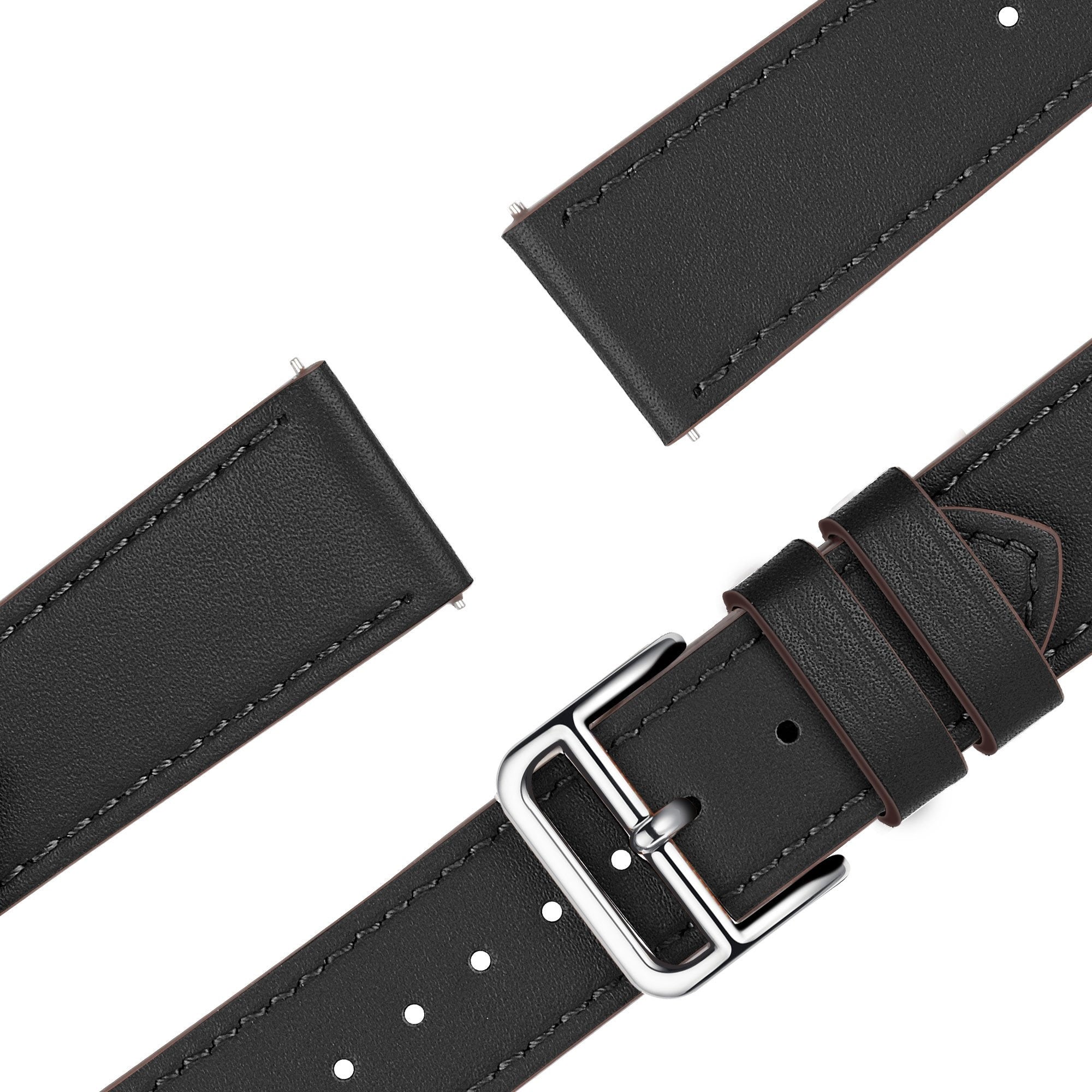 Bandz Huawei Watch GT 6 Pro - 46mm lederen band 'Deluxe' (zwart)