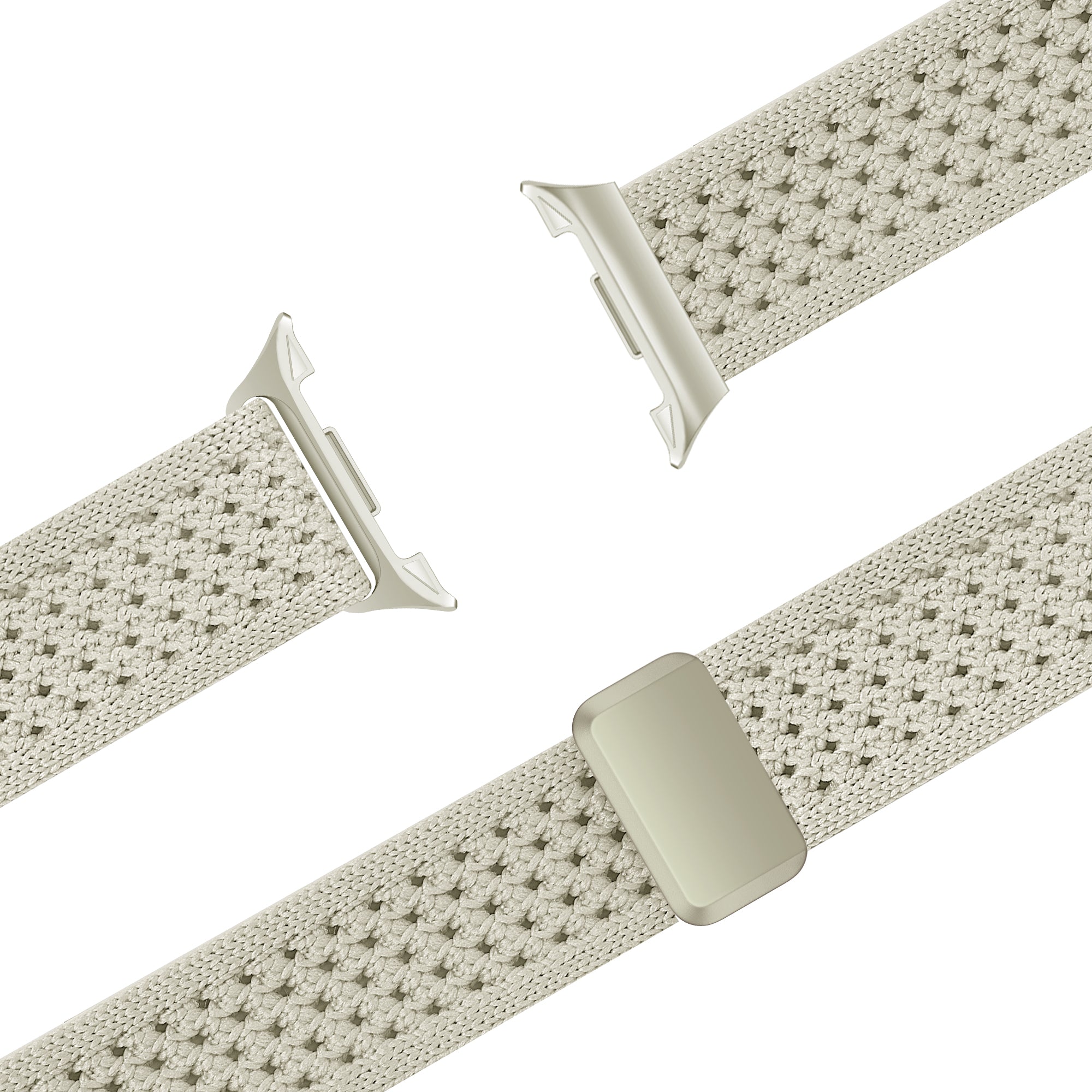 Bandz Samsung Galaxy Watch 8 - 40mm vintage nylon bandje (sterrenlicht)