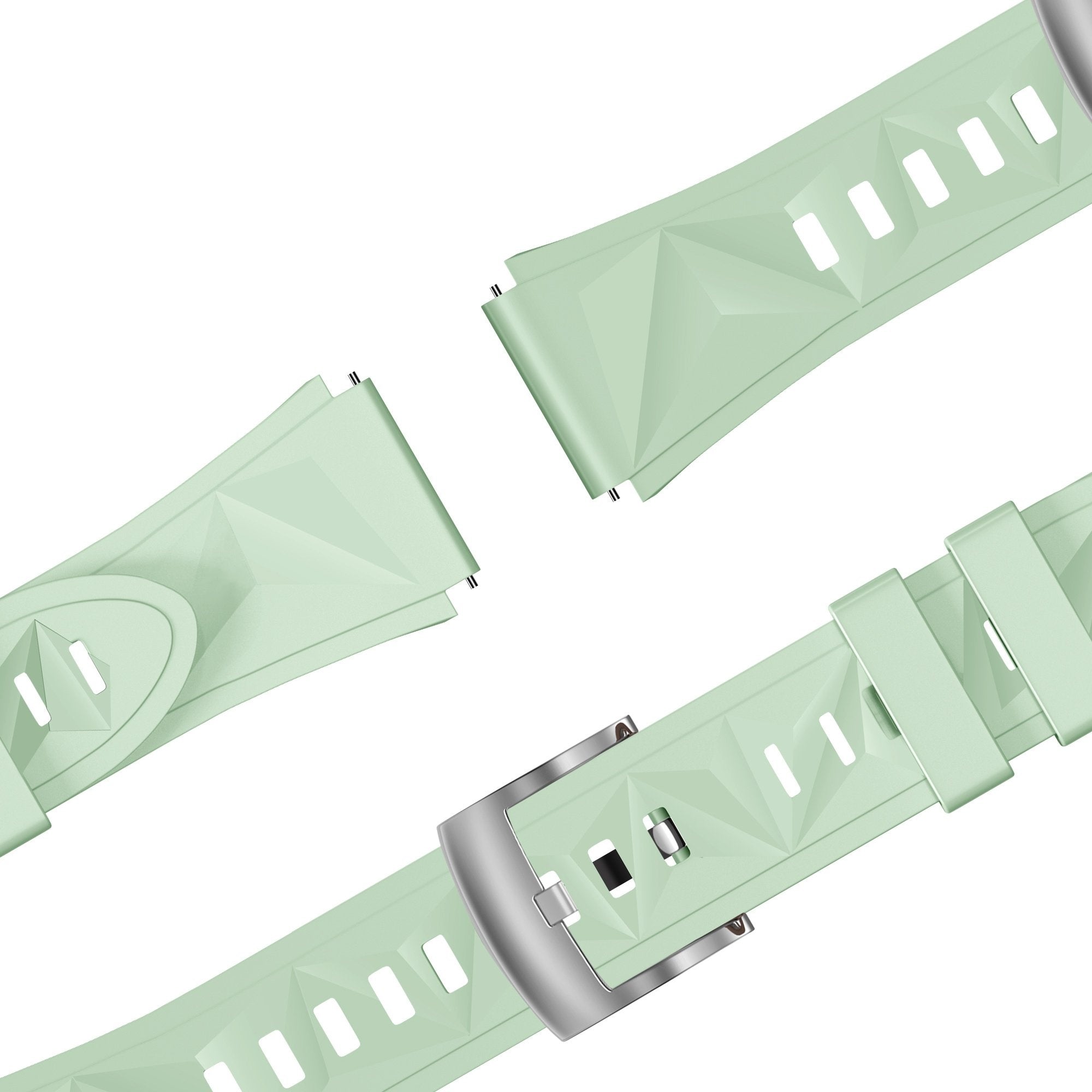 Bandz Huawei Watch 5 - 42mm siliconen band 'Easy fit' (lichtgroen)